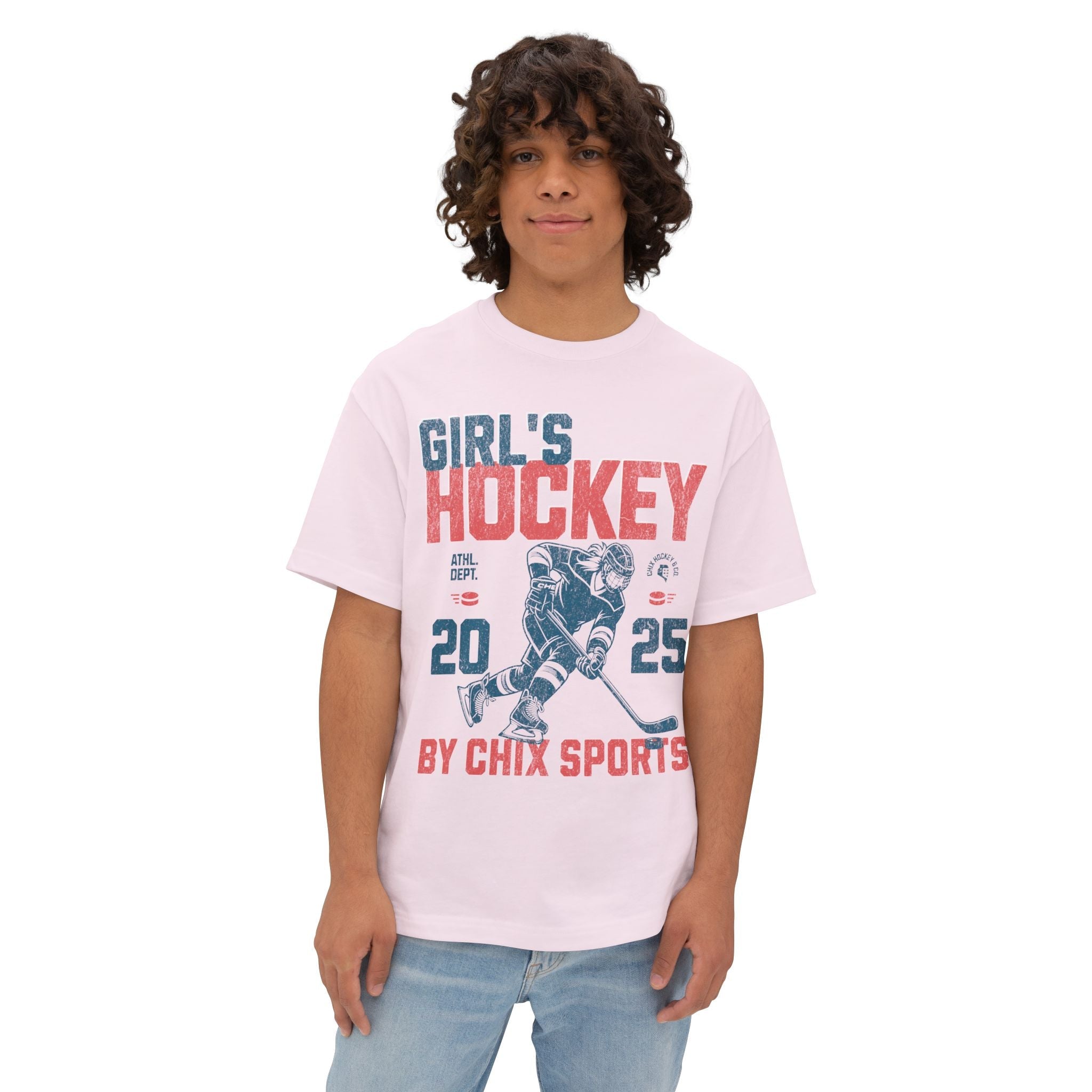 Girl's Hockey Boxy Shirt Vintage Style | Chix Sports