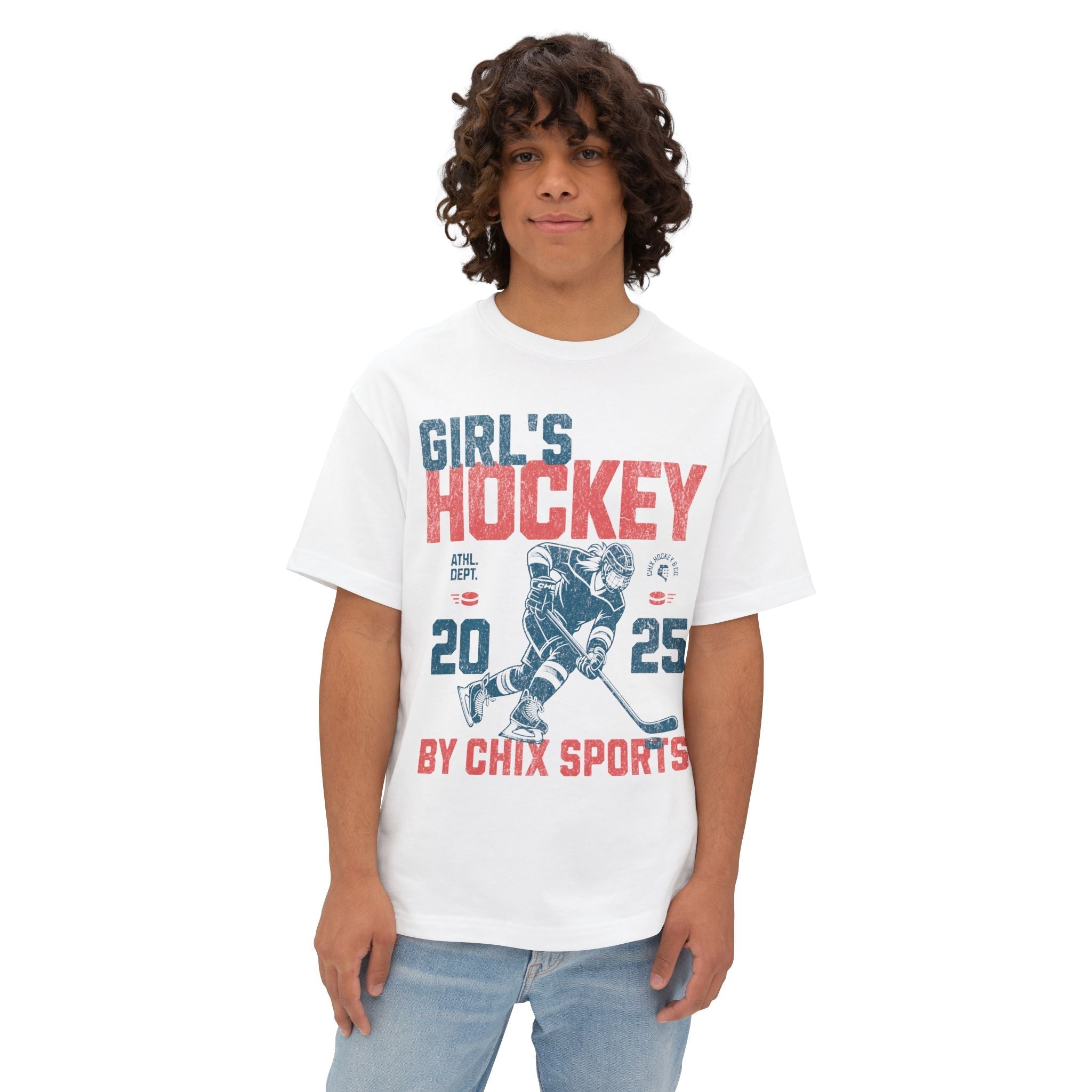 Girl's Hockey Boxy Shirt Vintage Style | Chix Sports