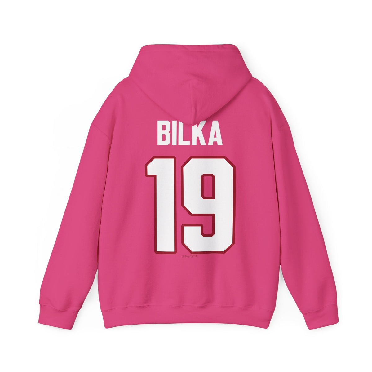 Hannah Bilka Detroit Hockey Club Unisex Moto Hoodie in Heliconia | Chix Sports