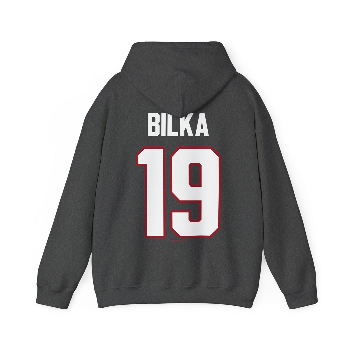 Hannah Bilka Detroit Hockey Club Unisex Moto Hoodie in Dark Heather | Chix Sports