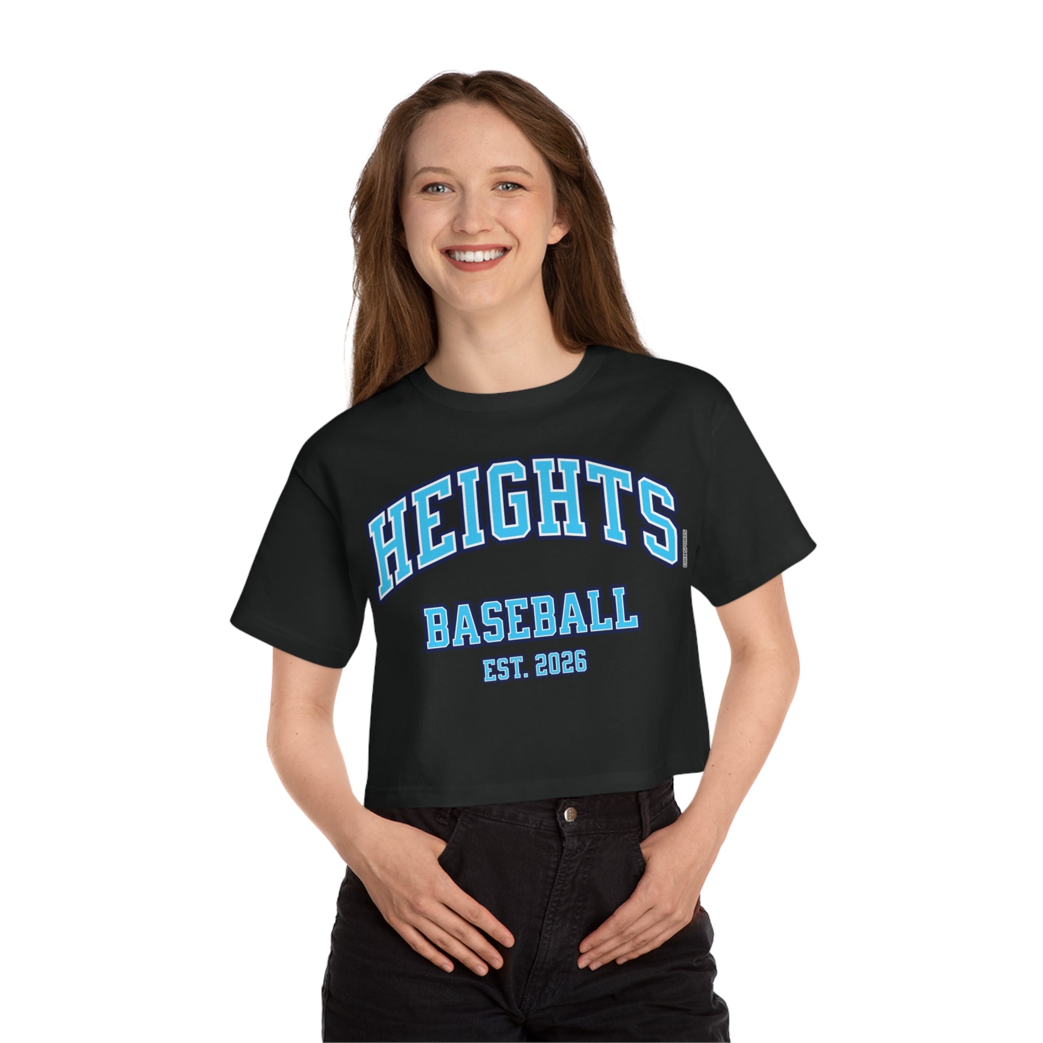 Heights Baseball Crop Top | Chix Sports