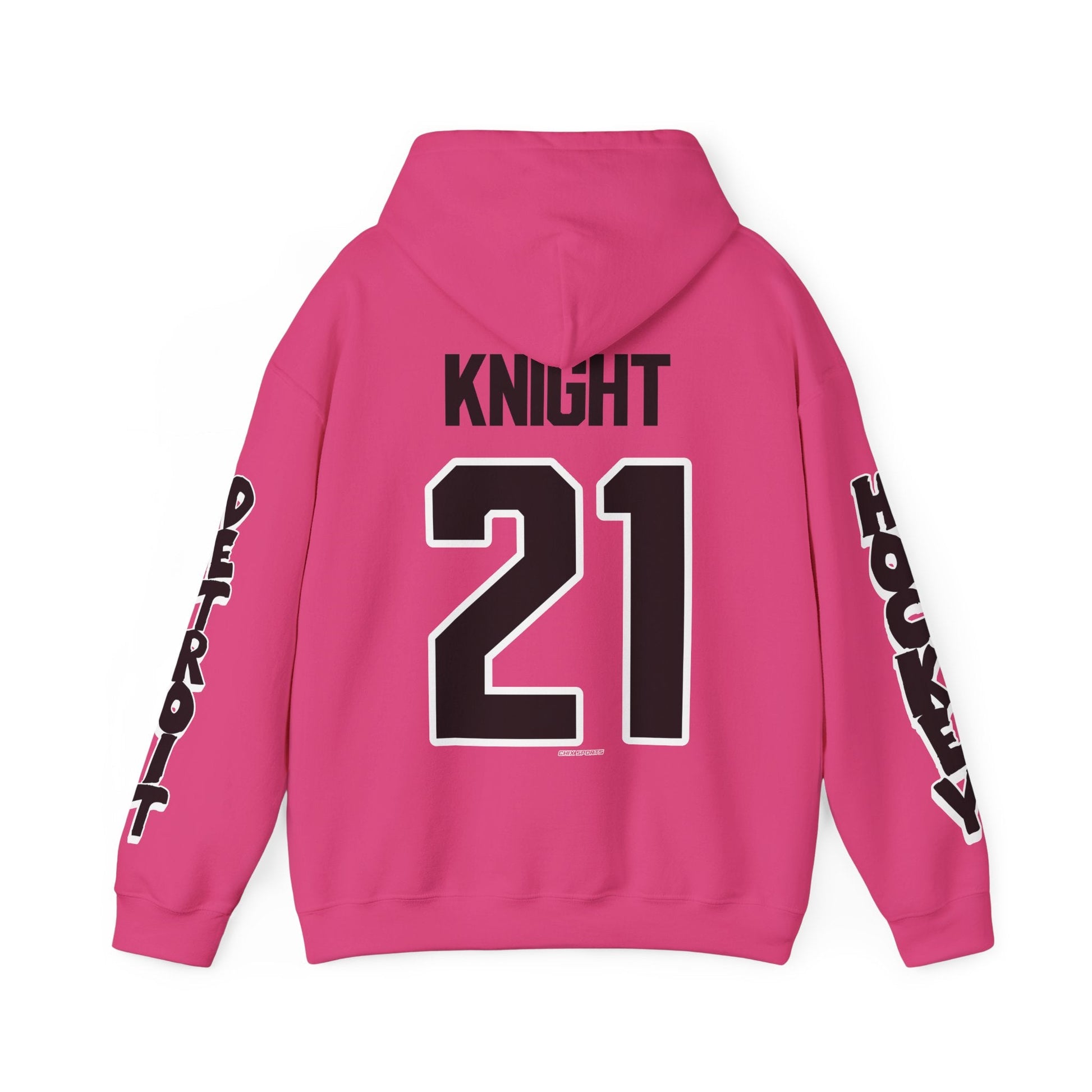 Hilary Knight Detroit Hockey Club Unisex Hoodie in Heliconia | Chix Sports