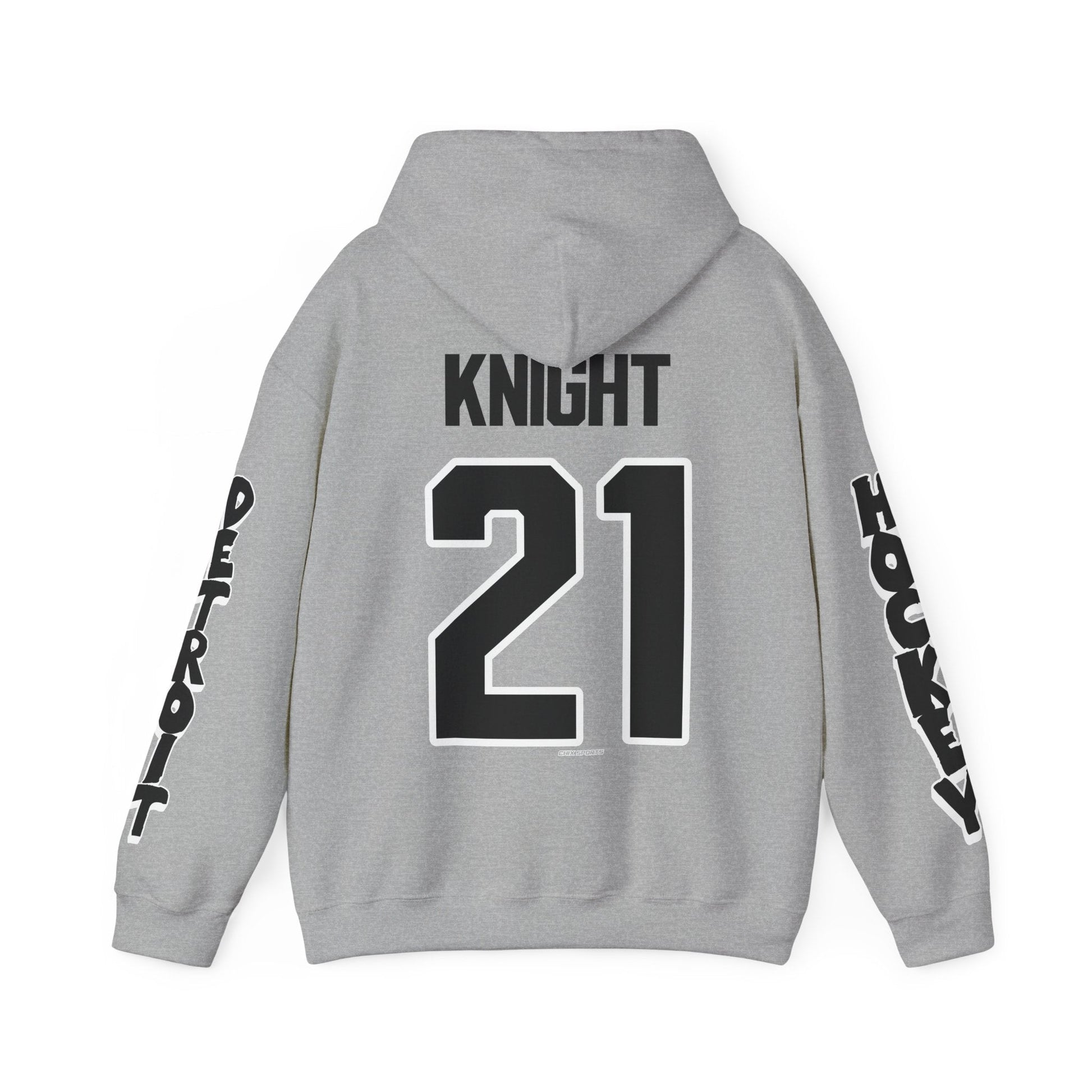 Hilary Knight Detroit Hockey Club Unisex Hoodie in Sport Grey | Chix Sports
