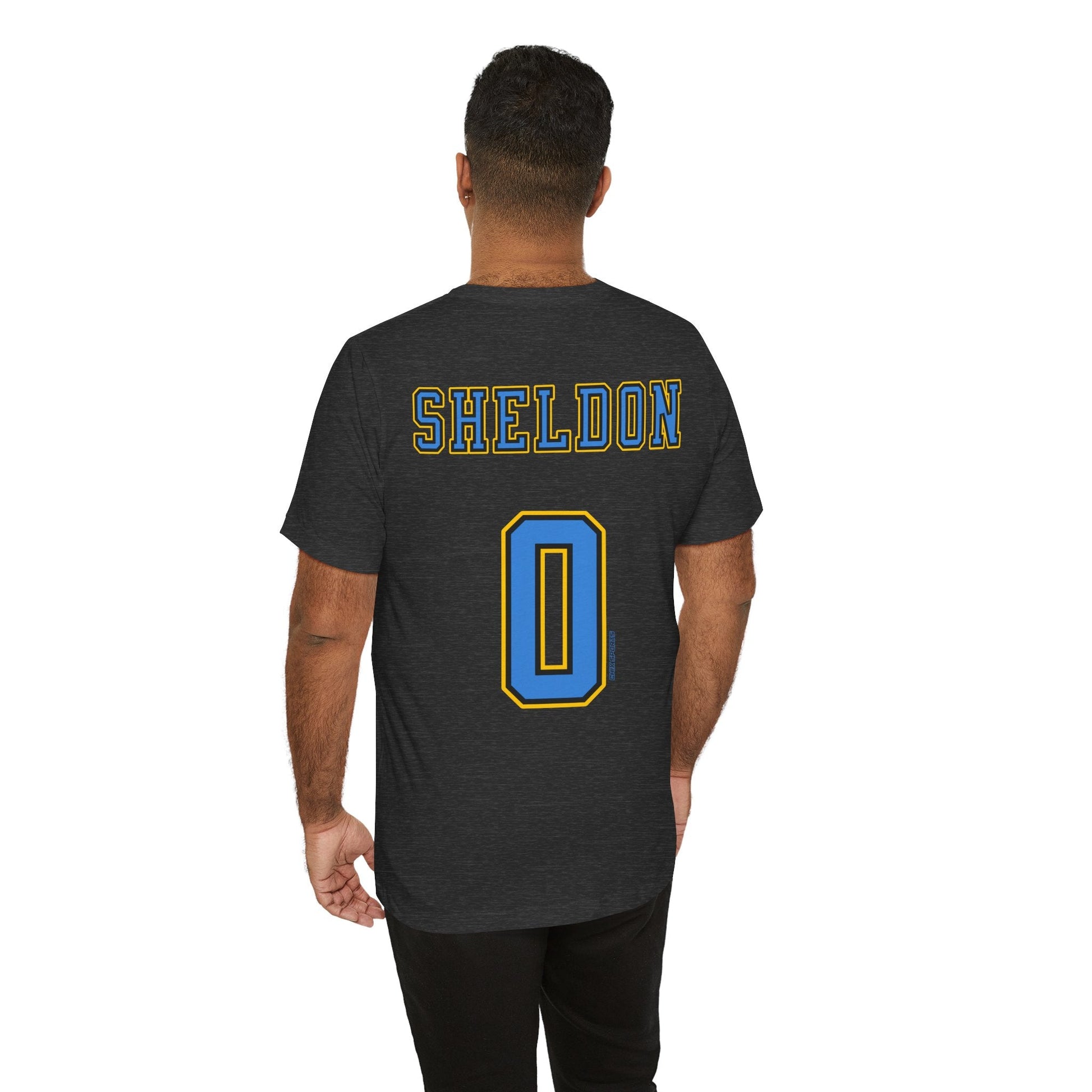 Jacy Sheldon Sky Unisex Jersey T-shirt | Chix Sports