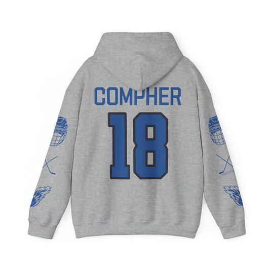 Jesse Compher 18 Sceptres Hockey Heavy Hoodie | Chix Sports