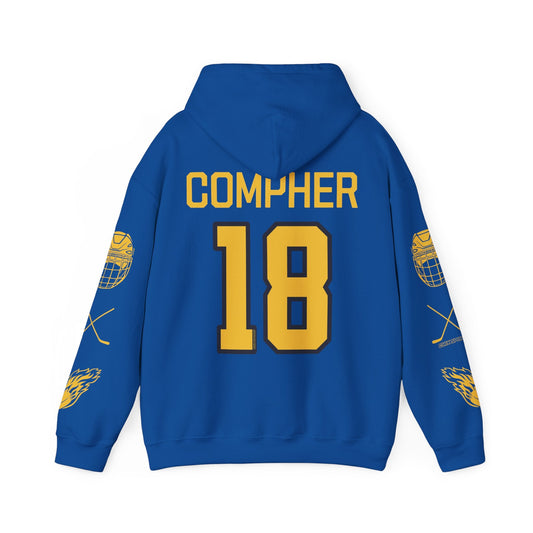 Jesse Compher 18 Sceptres Hockey Heavy Hoodie | Chix Sports