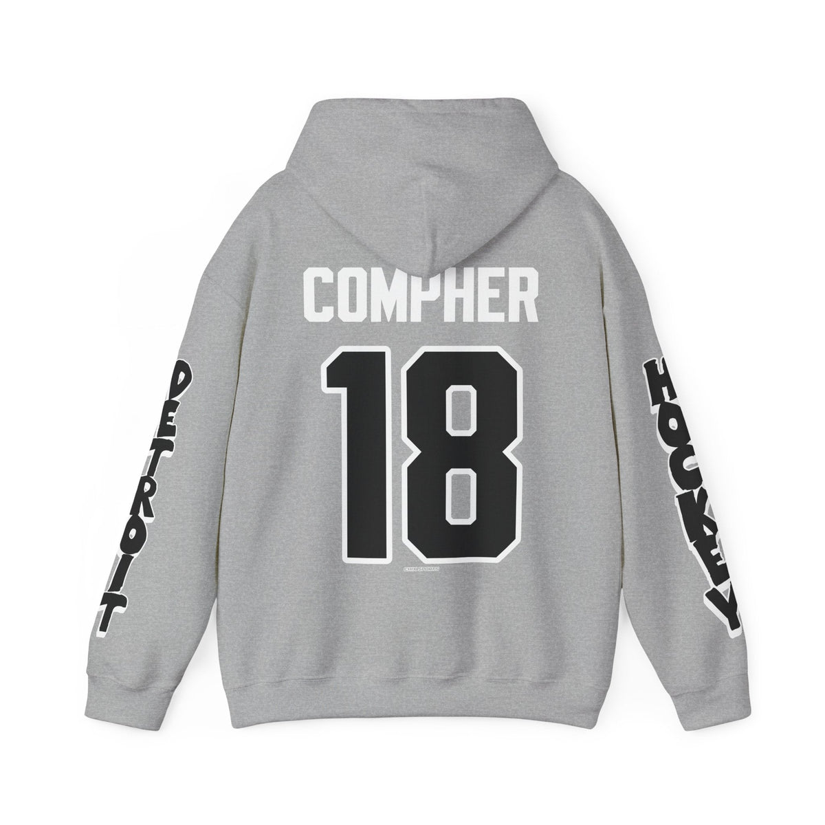 Jesse Compher Detroit Hockey Club Unisex Hoodie in Sport Grey | Chix Sports