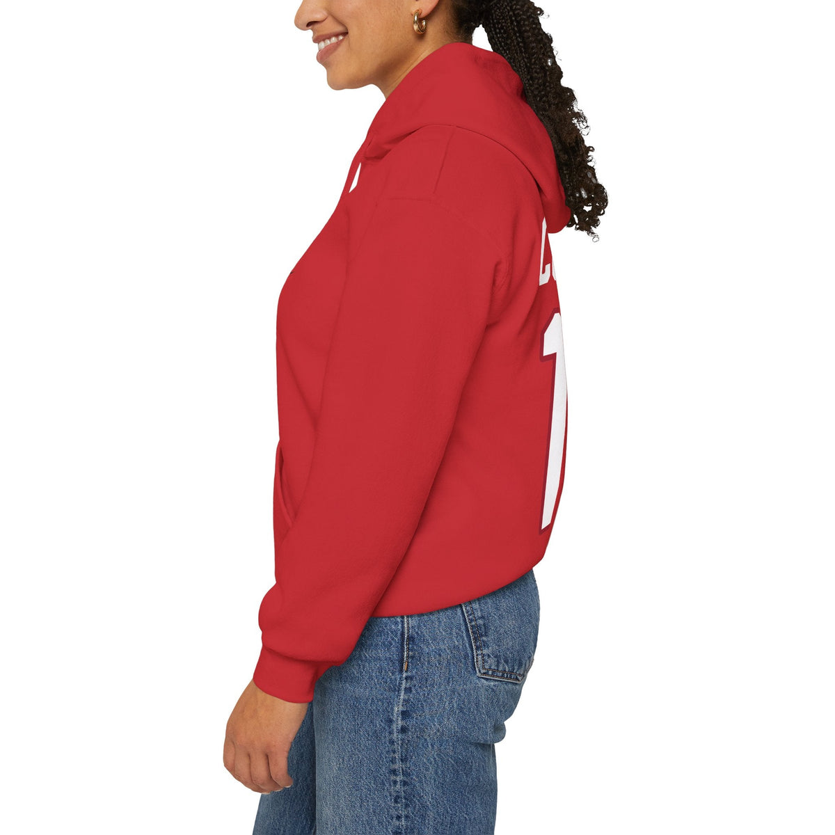 Jesse Compher Detroit Hockey Club Unisex Moto Hoodie in Red | Chix Sports