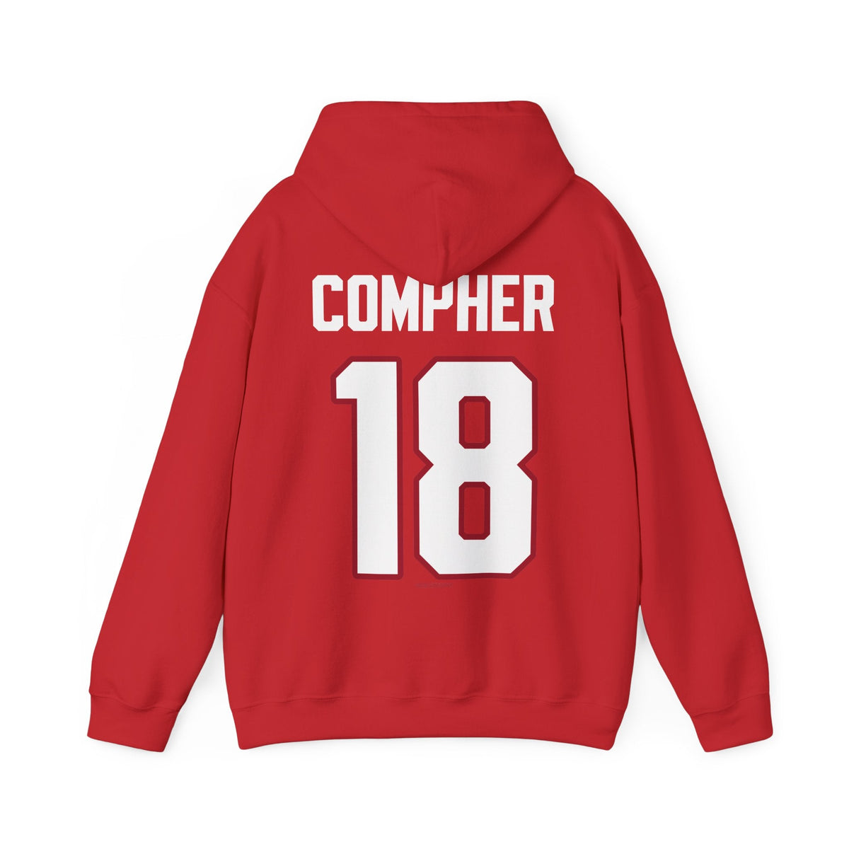 Jesse Compher Detroit Hockey Club Unisex Moto Hoodie in Red | Chix Sports