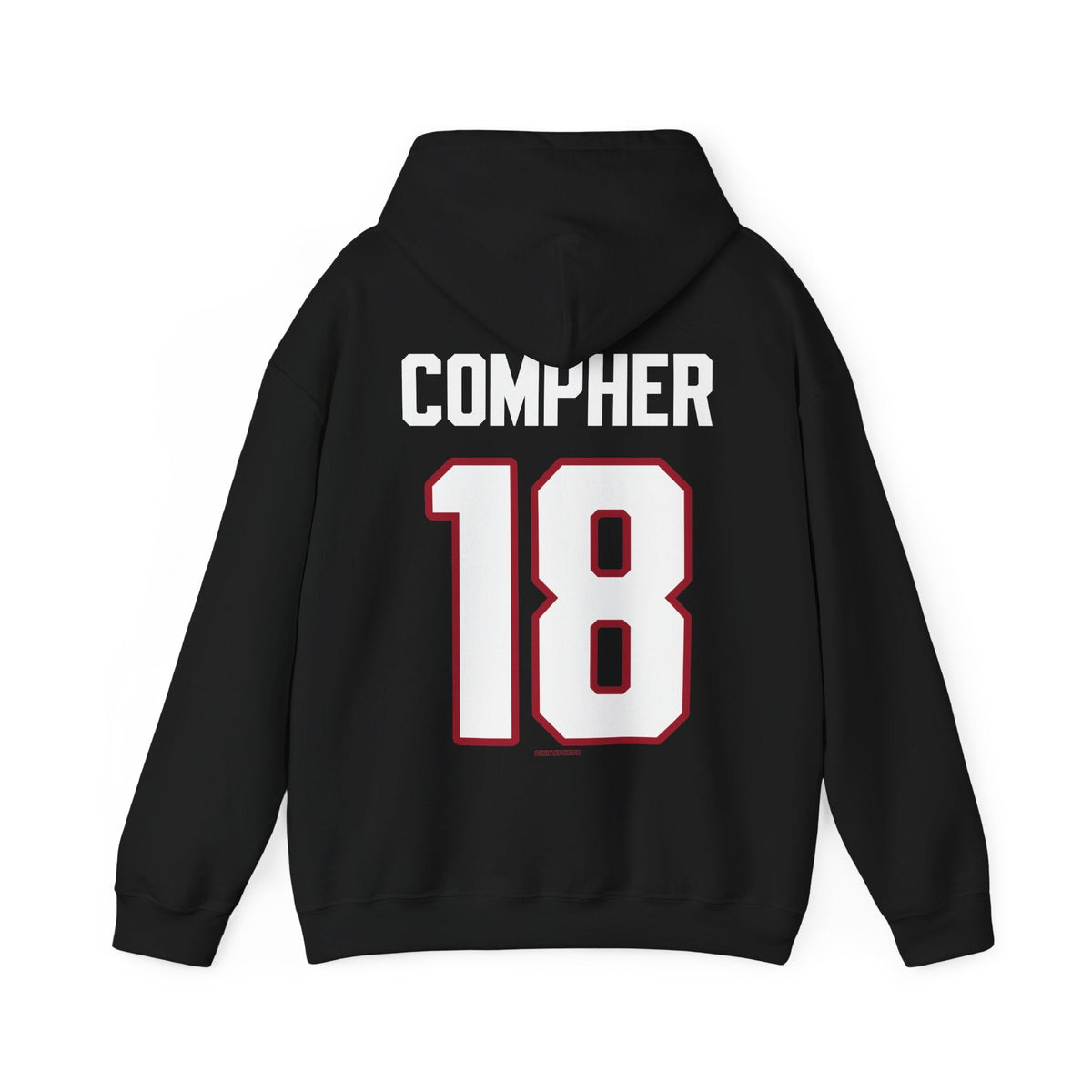 Jesse Compher Detroit Hockey Club Unisex Moto Hoodie in Black | Chix Sports