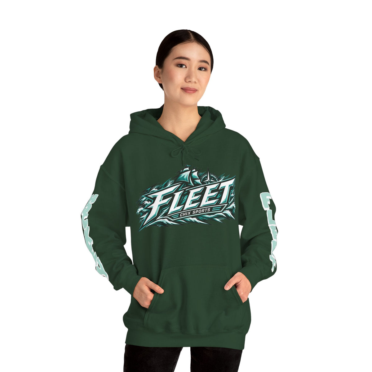 Jill Saulnier Unisex Fleet Hoodie in Dark Heather | Chix Sports
