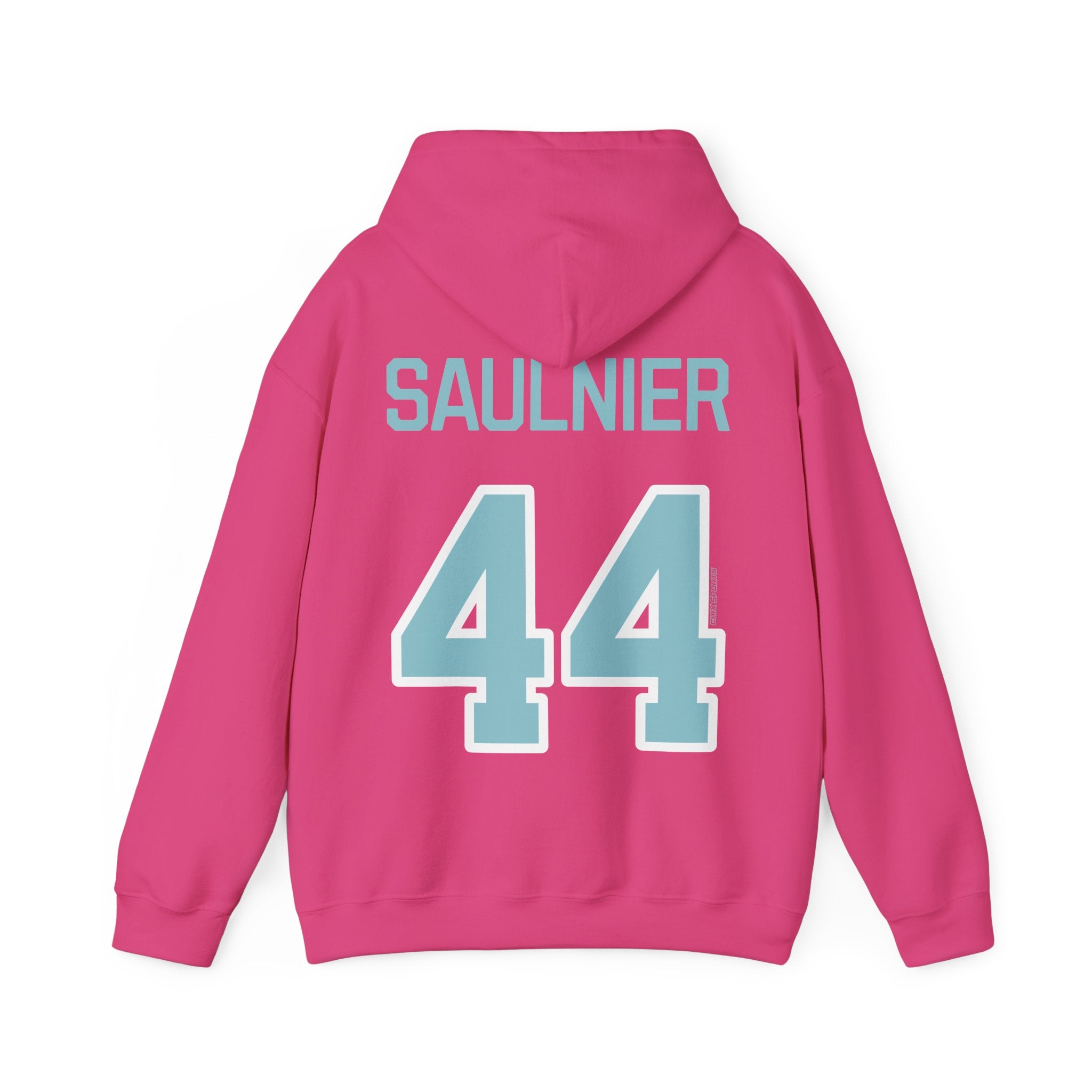 Jill Saulnier Unisex Fleet Hoodie - No Sleeve Print | Chix Sports