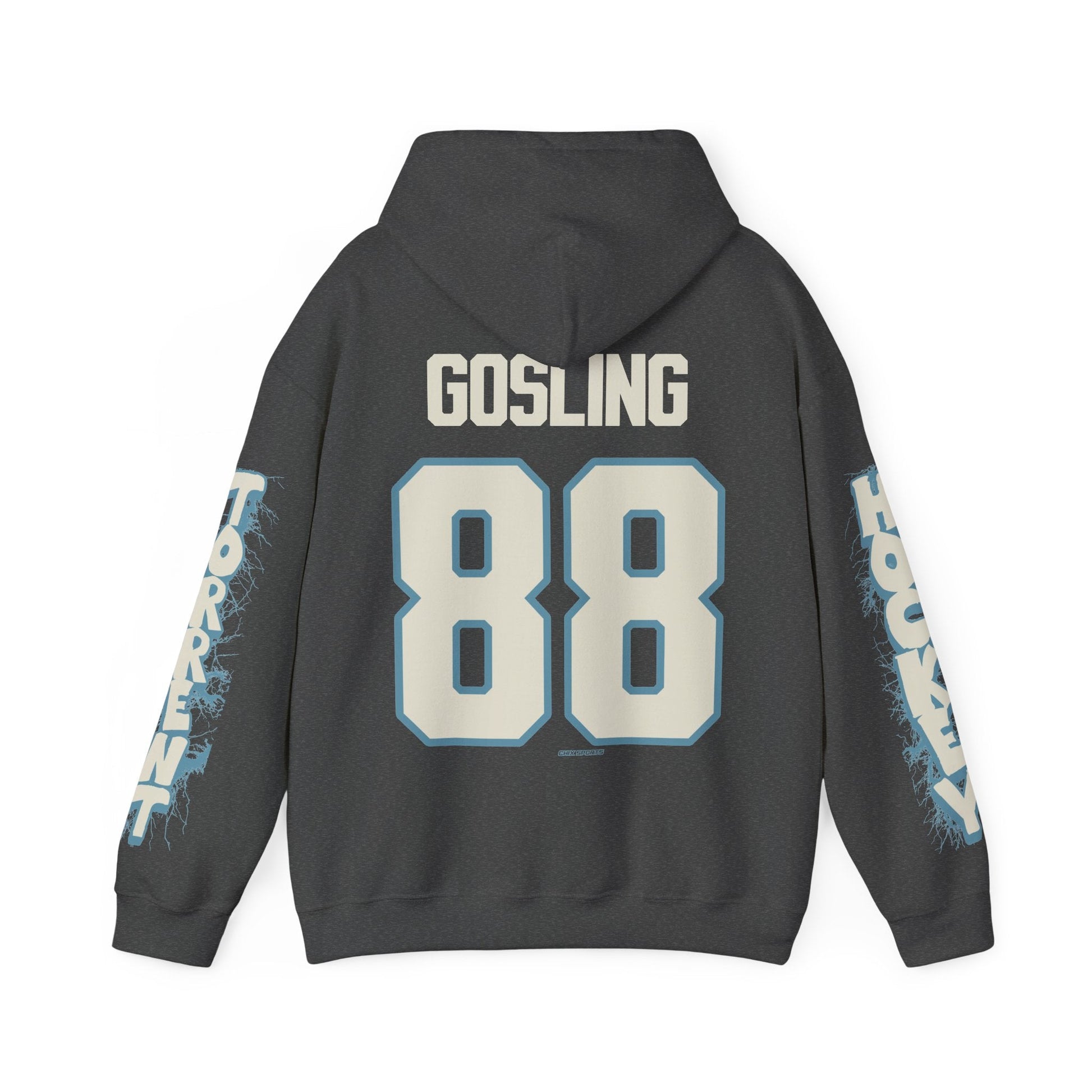 Julia Gosling Torrent Unisex Hoodie in Dark Heather | Chix Sports