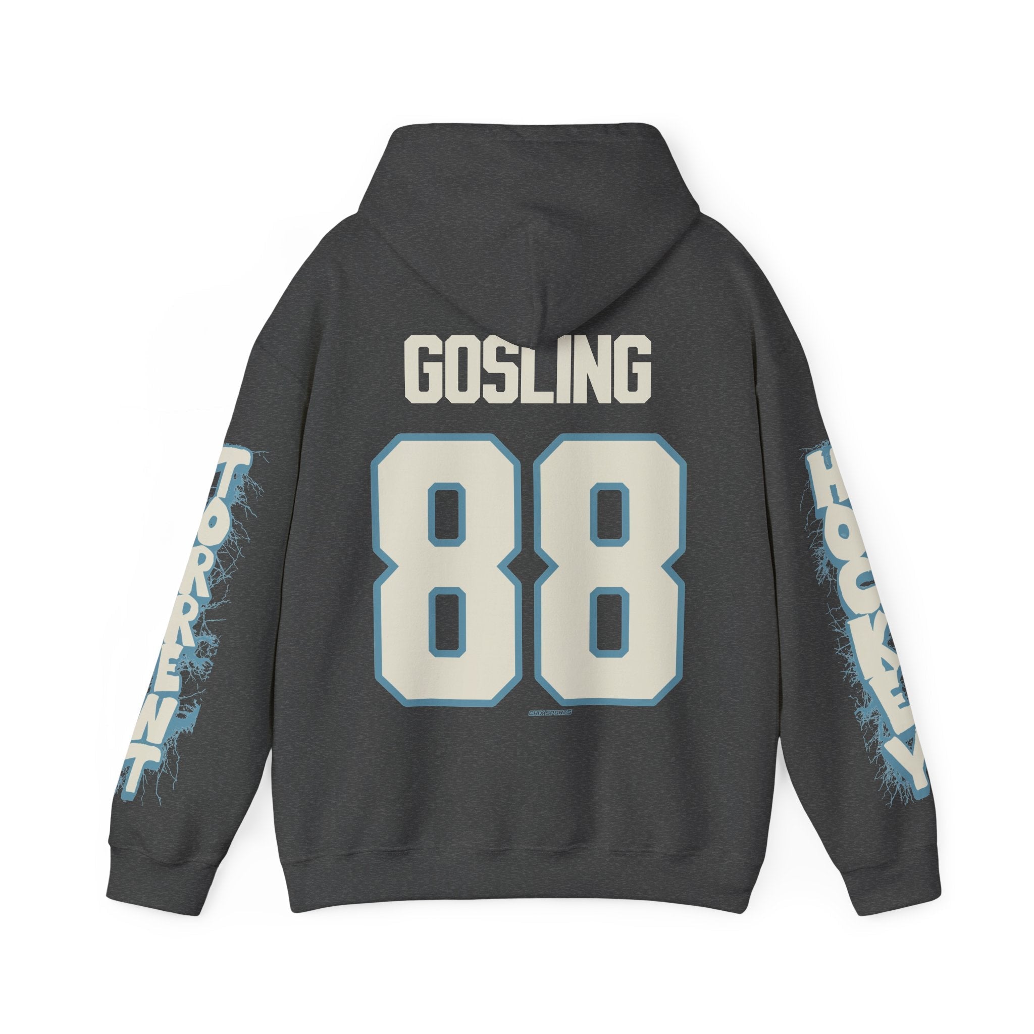 Julia Gosling Torrent Unisex Hoodie in Dark Heather | Chix Sports