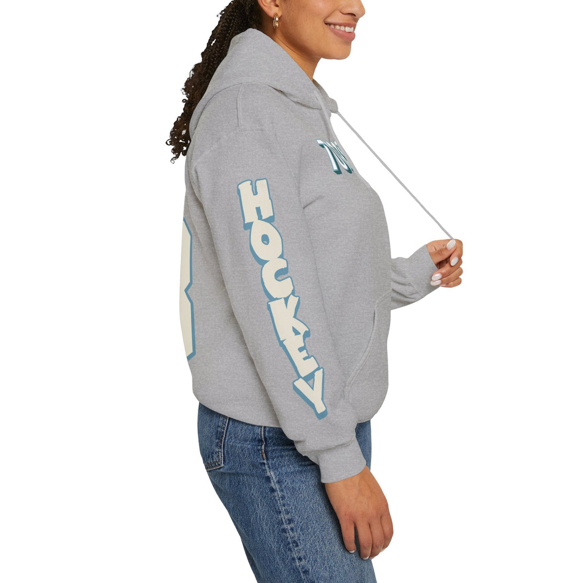 Julia Gosling Torrent Unisex Hoodie in Antique Sapphire | Chix Sports
