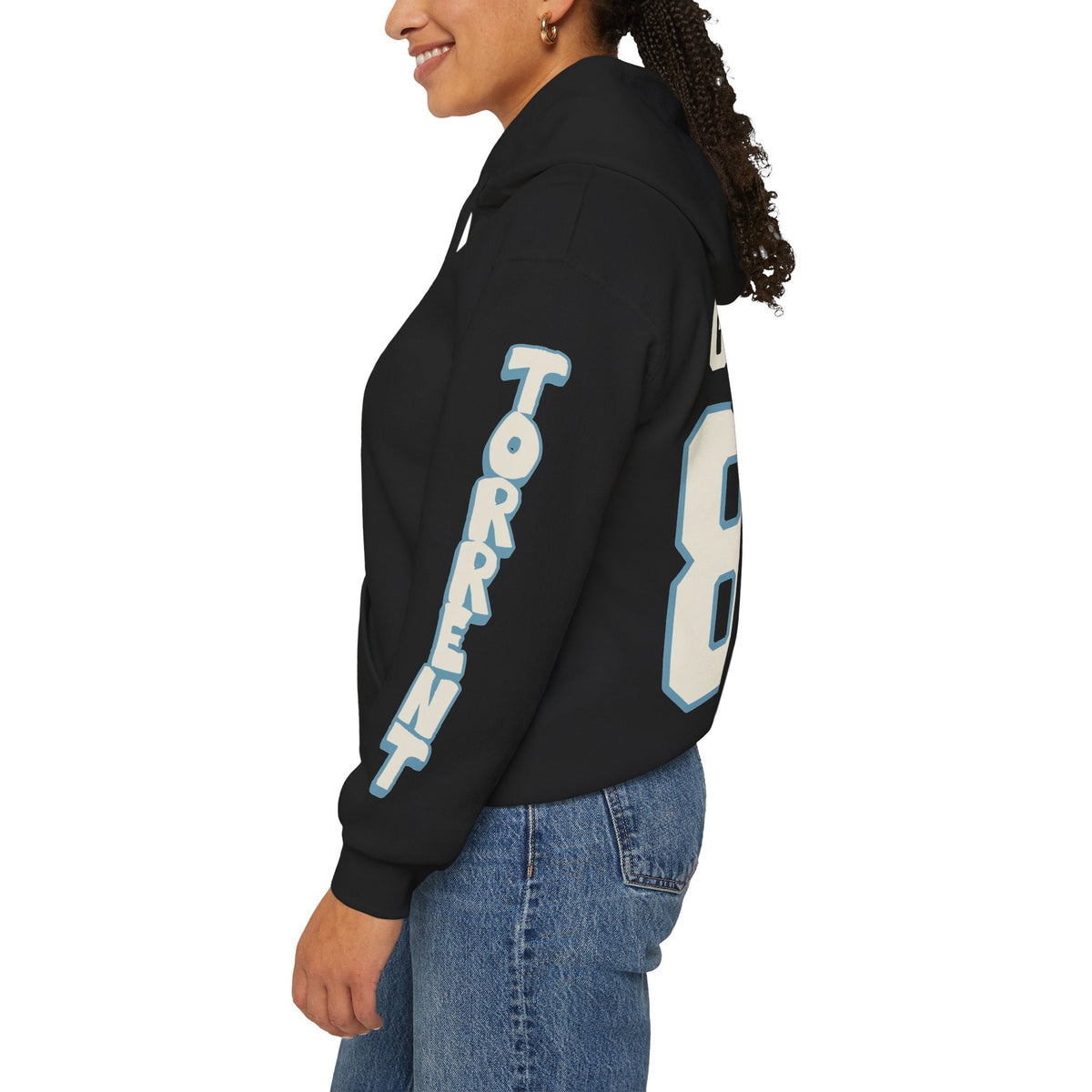 Julia Gosling Torrent Unisex Hoodie in Antique Sapphire | Chix Sports