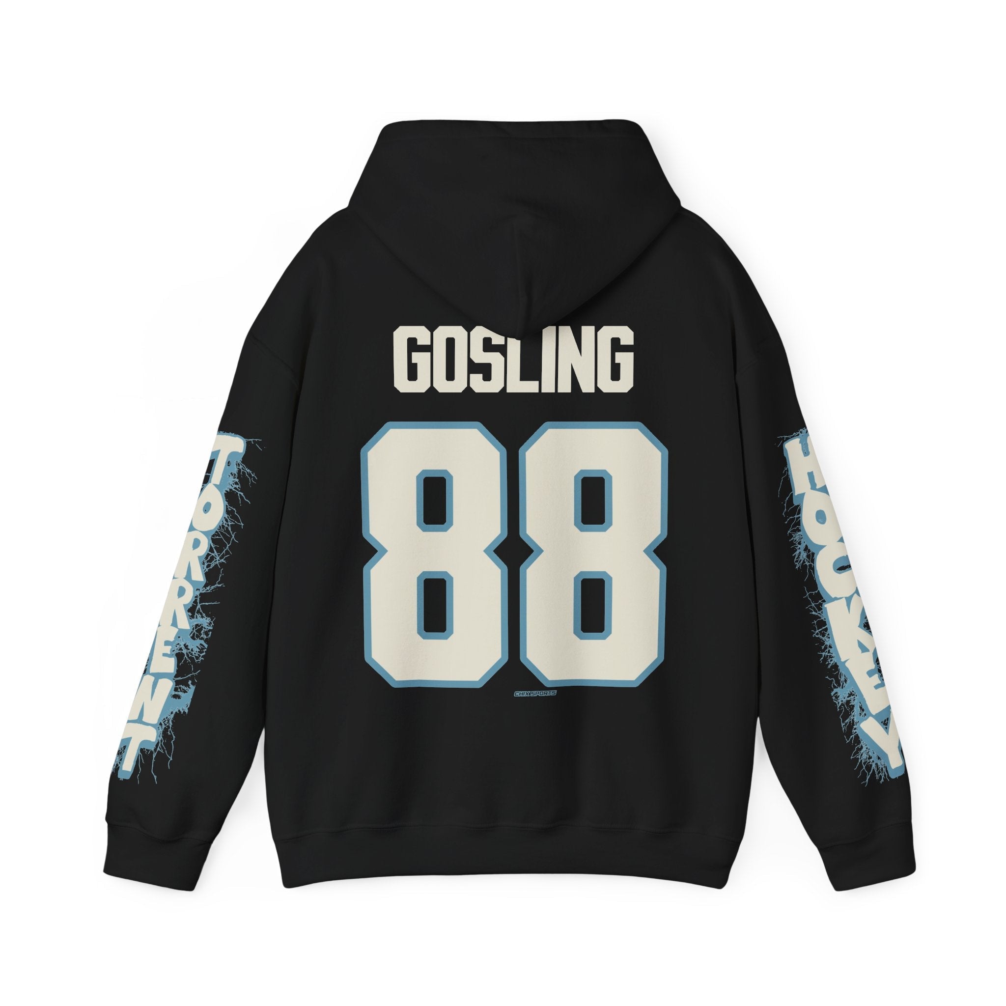 Julia Gosling Torrent Unisex Hoodie in Black | Chix Sports