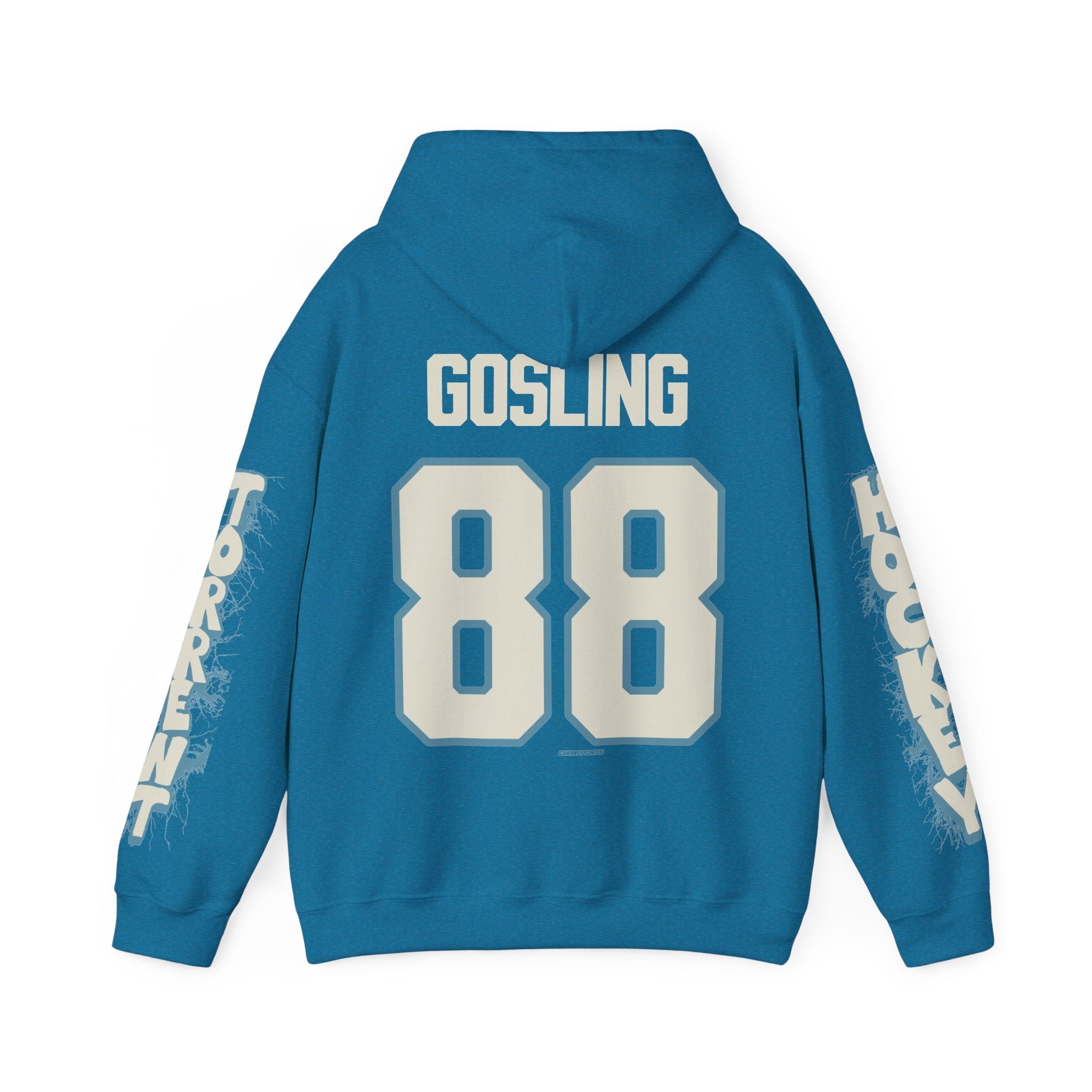 Julia Gosling Torrent Unisex Hoodie in Antique Sapphire | Chix Sports