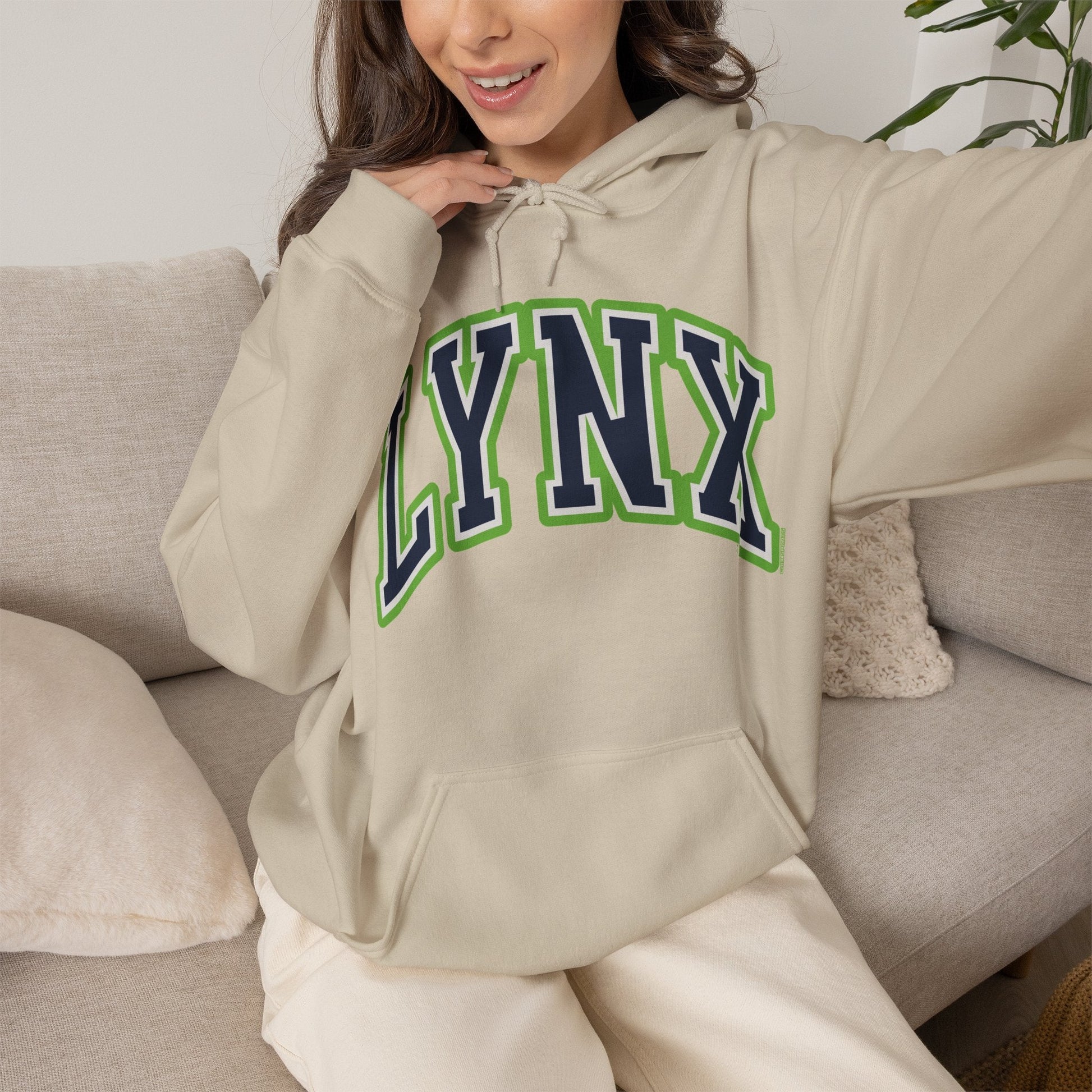 Kayla McBride Lynx Unisex Jersey Hoodie in Sand | Chix Sports