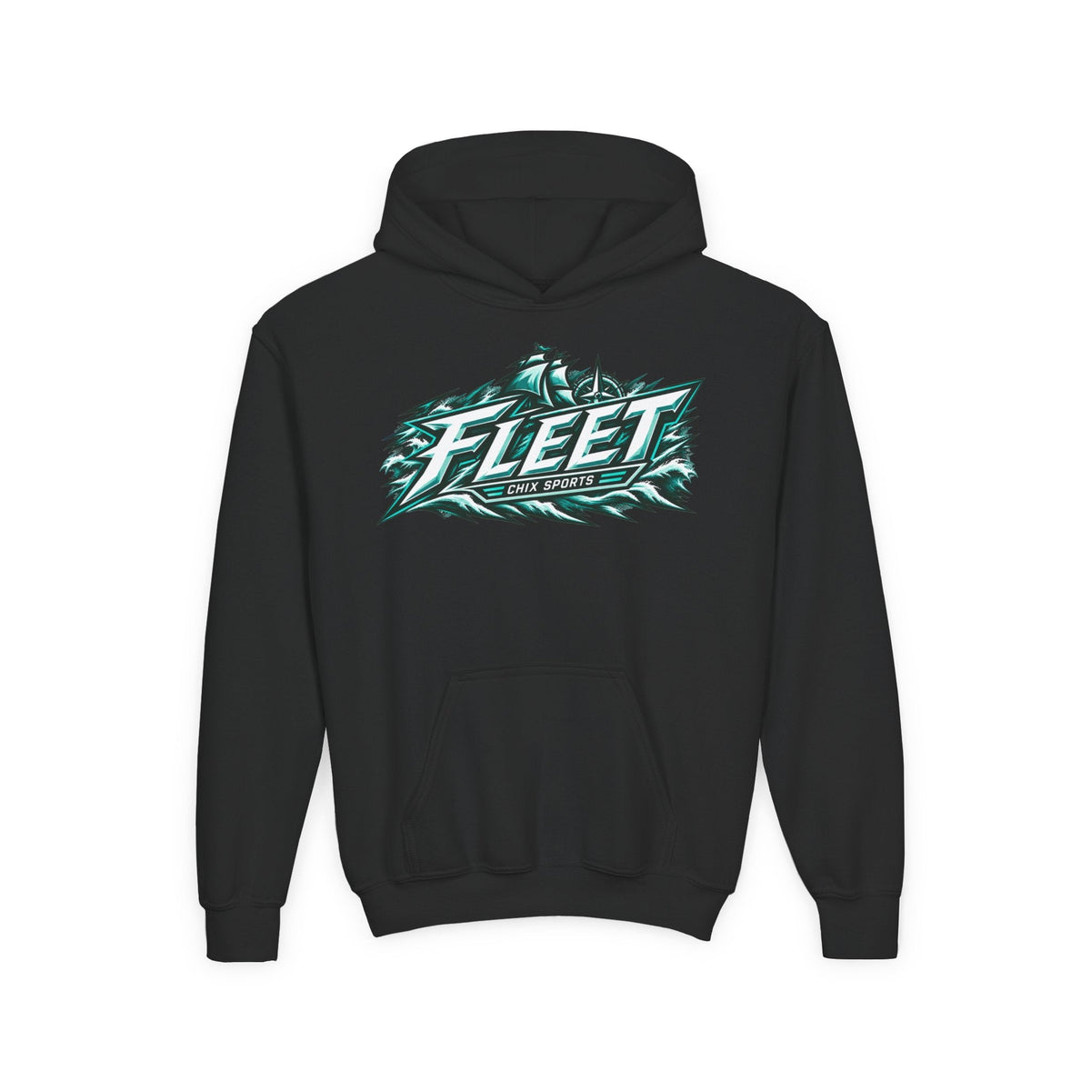 Kids Fleet Hockey Heavy Hoodie in Black | Chix Sports