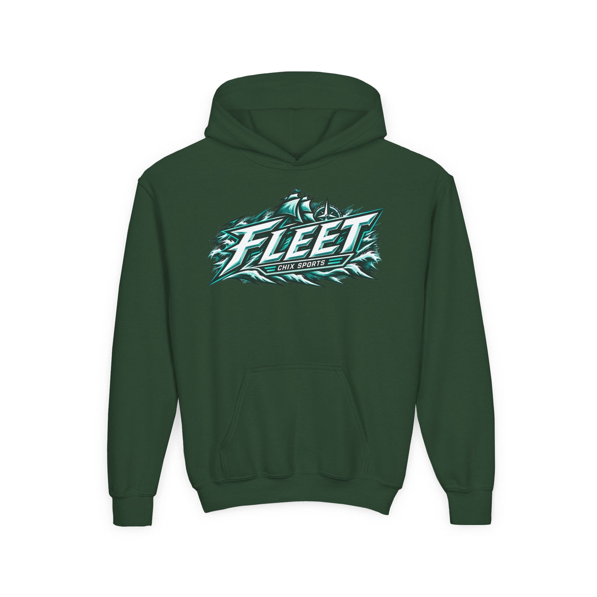 Kids Fleet Hockey Heavy Hoodie in Forest Green | Chix Sports