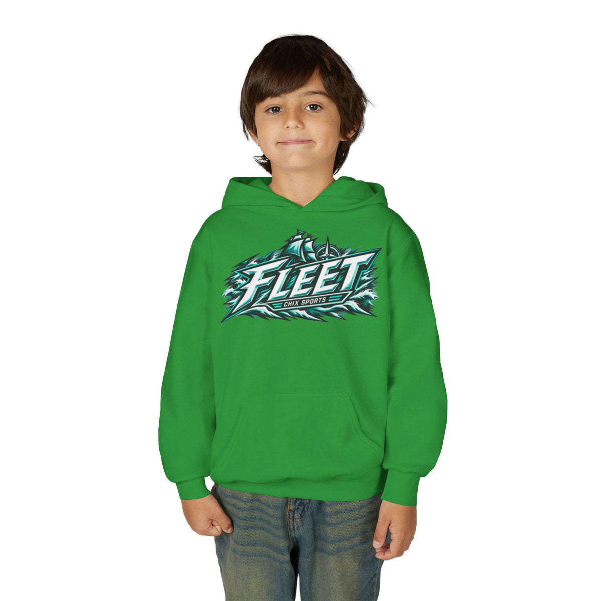 Kids Fleet Hockey Heavy Hoodie in Heliconia | Chix Sports
