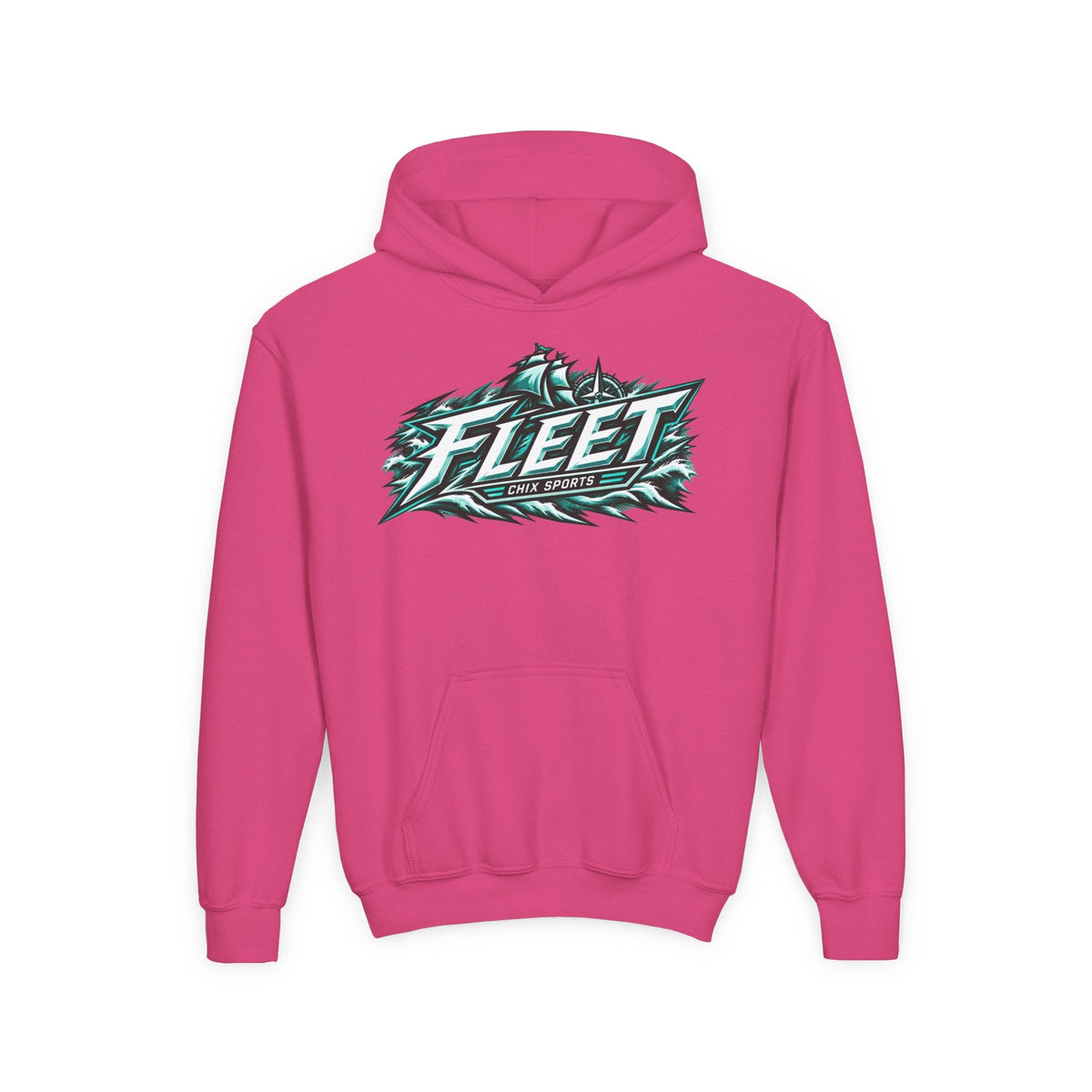 Kids Fleet Hockey Heavy Hoodie in Heliconia | Chix Sports