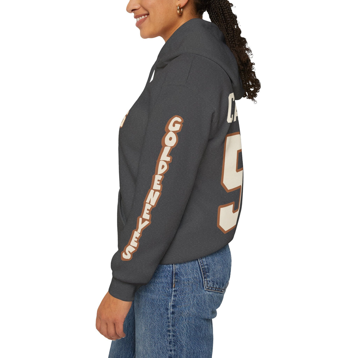 Kristen Campbell Goldeneyes Unisex Hoodie in Dark Heather | Chix Sports