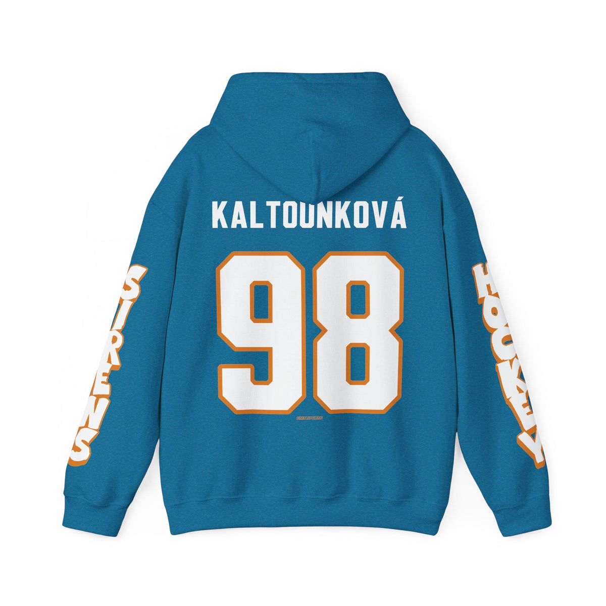 Kristyna Kaltounkova Sirens Unisex Hoodie in Antique Sapphire | Chix Sports