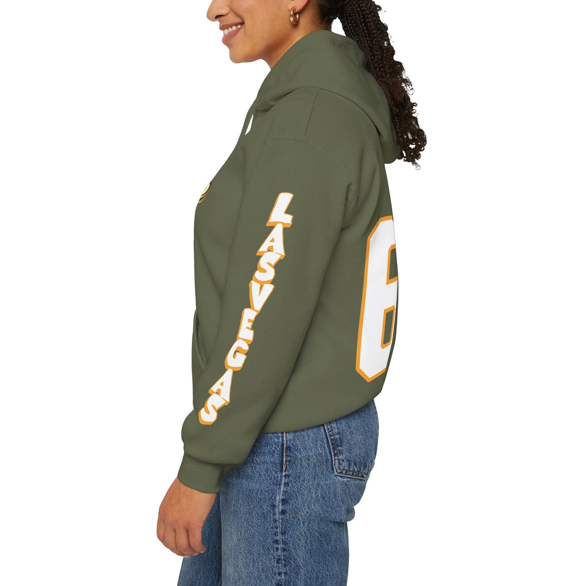 Lacey Eden Las Vegas Women's Hockey Unisex Hoodie in Military Green | Chix Sports
