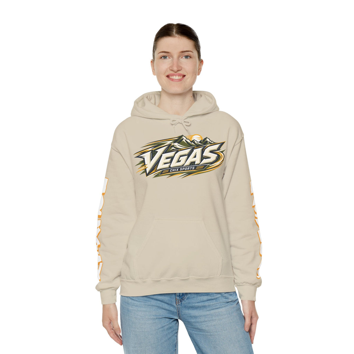 Lacey Eden Las Vegas Women's Hockey Unisex Hoodie in Military Green | Chix Sports