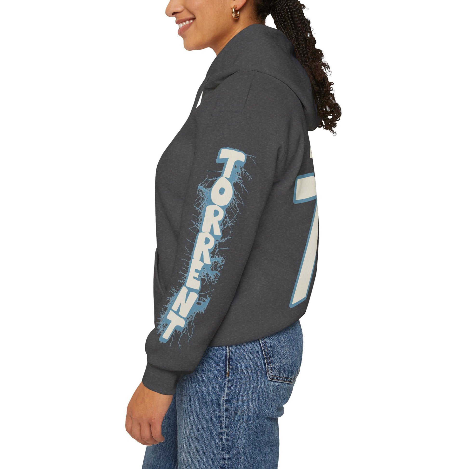 Lexie Adzija Torrent Unisex Hoodie in Antique Sapphire | Chix Sports