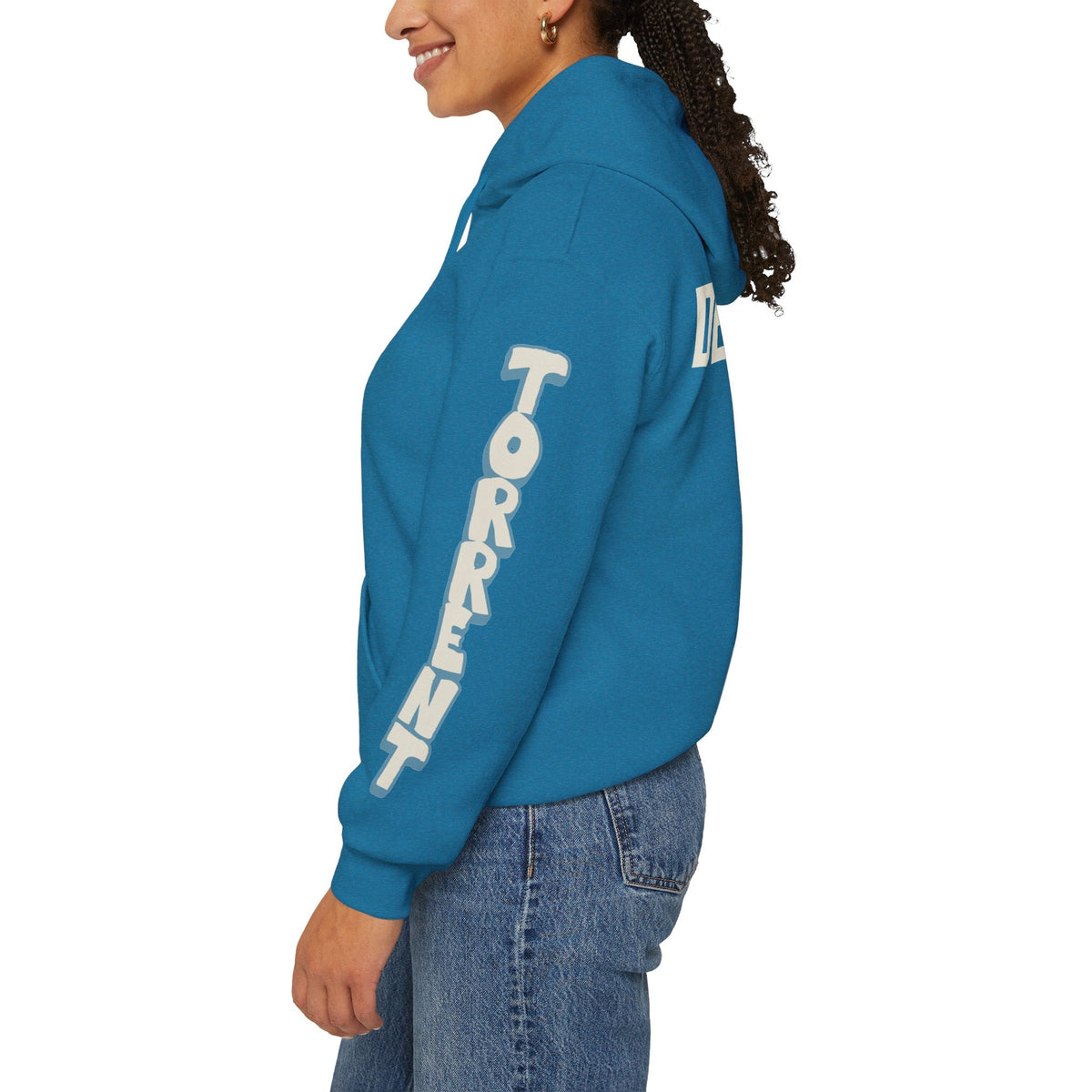 Lily Delianedis Torrent Unisex Hoodie in Antique Sapphire | Chix Sports