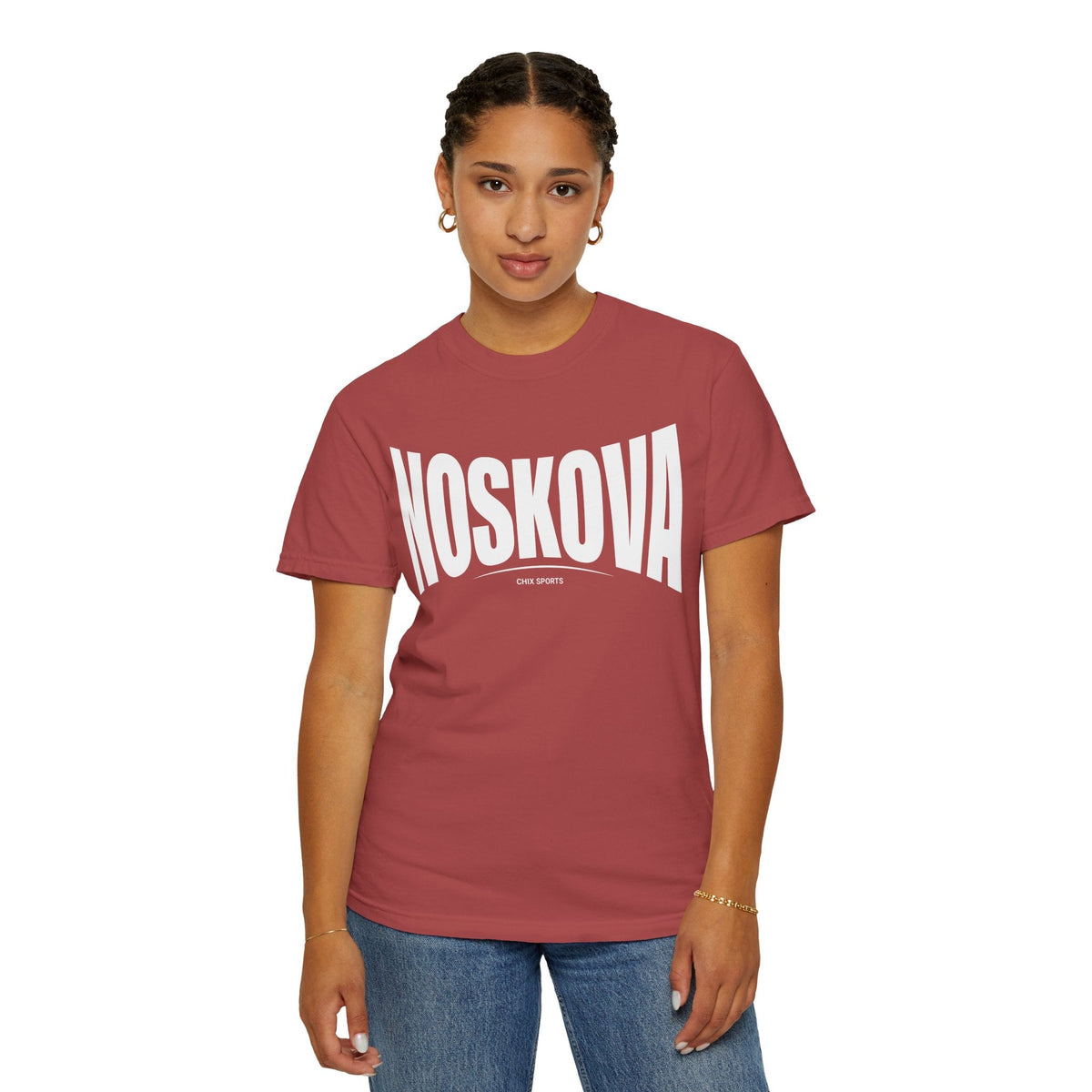 Linda Noskova Premium Unisex Fan Shirt in Crimson | Chix Sports