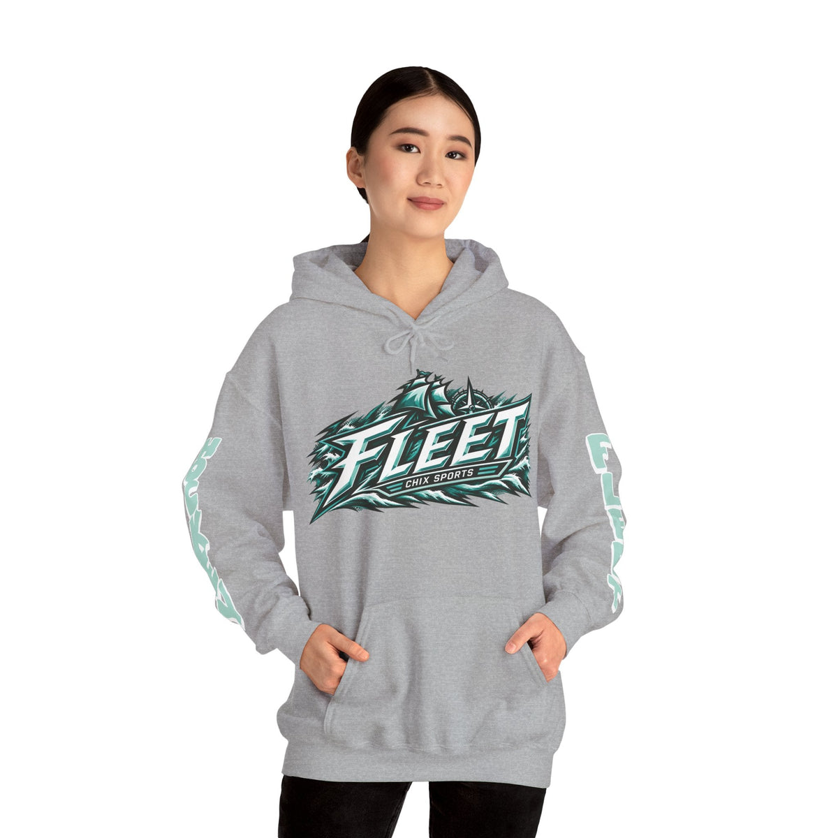 Loren Gabel Unisex Fleet Hoodie in Dark Heather | Chix Sports