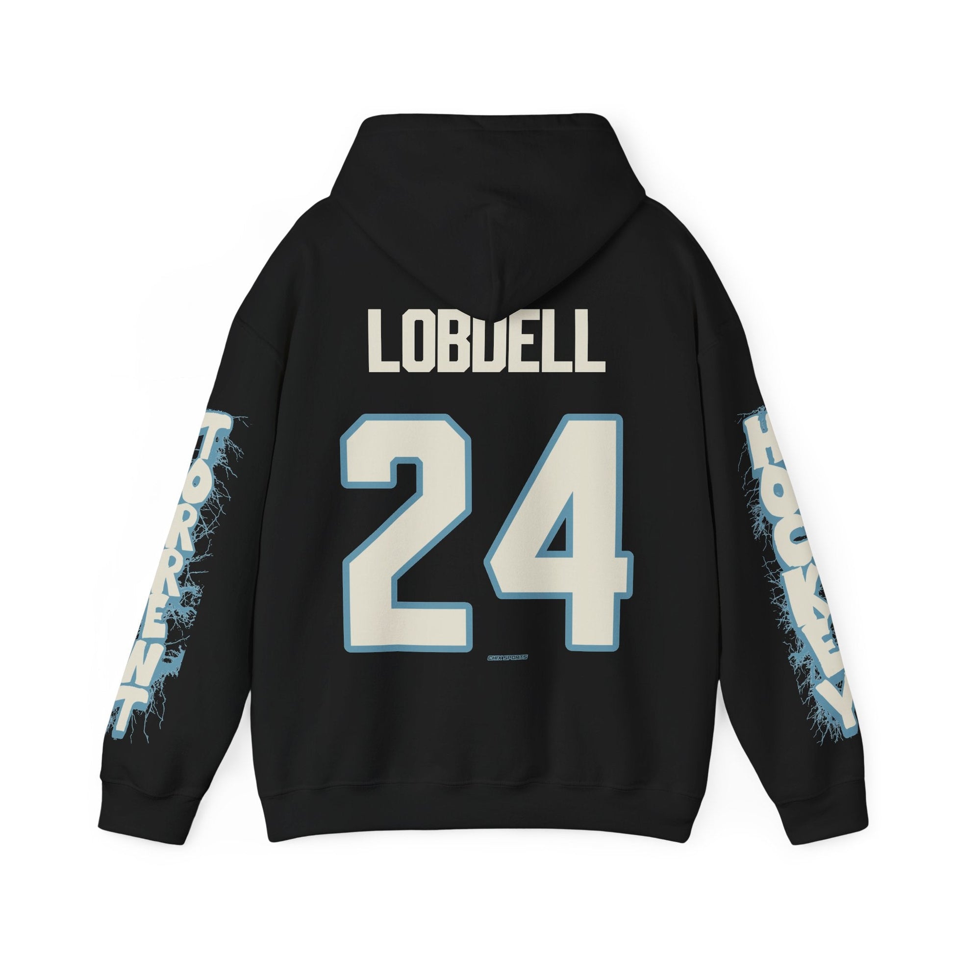 Lyndie Lobdell Torrent Unisex Hoodie in Black | Chix Sports
