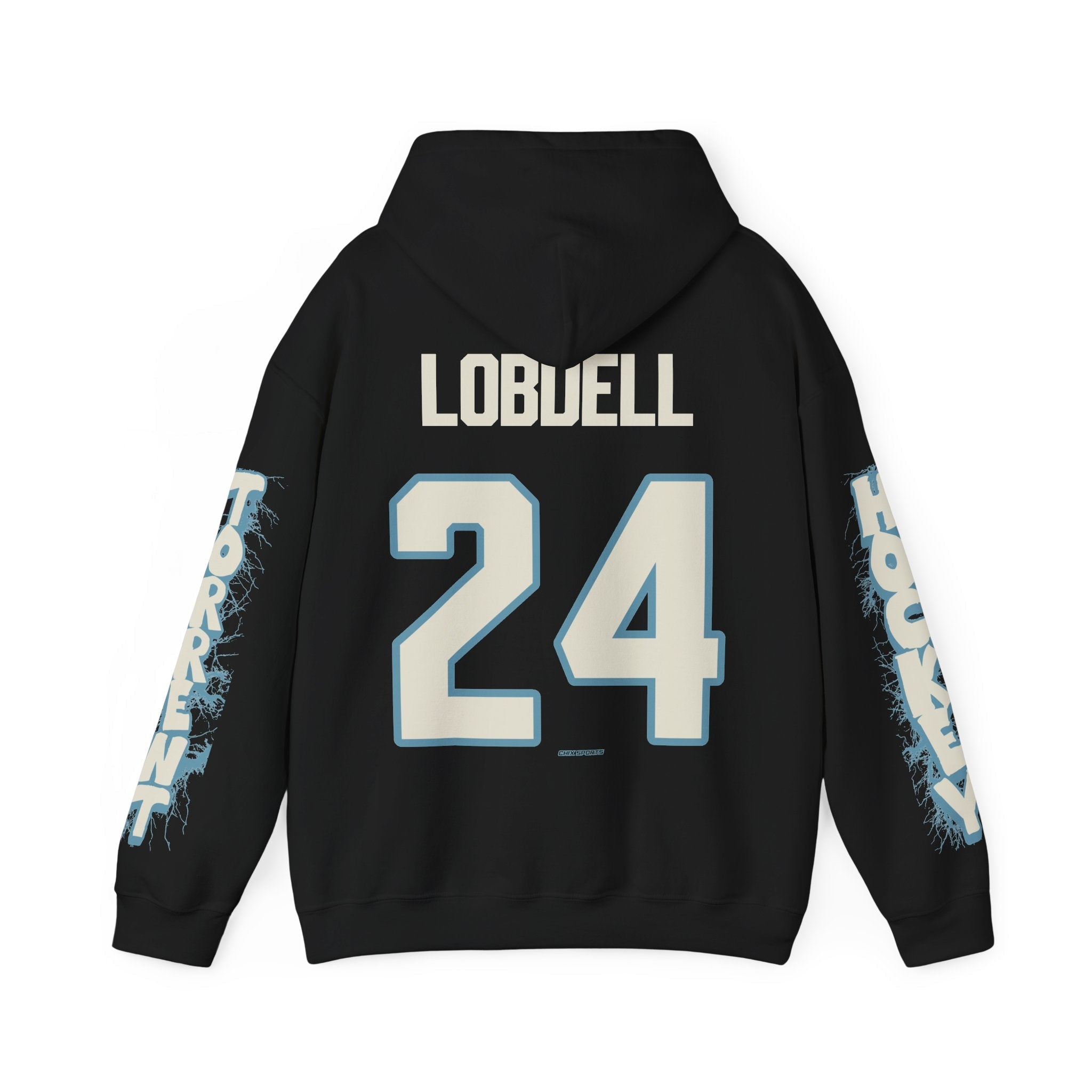 Lyndie Lobdell Torrent Unisex Hoodie in Black | Chix Sports