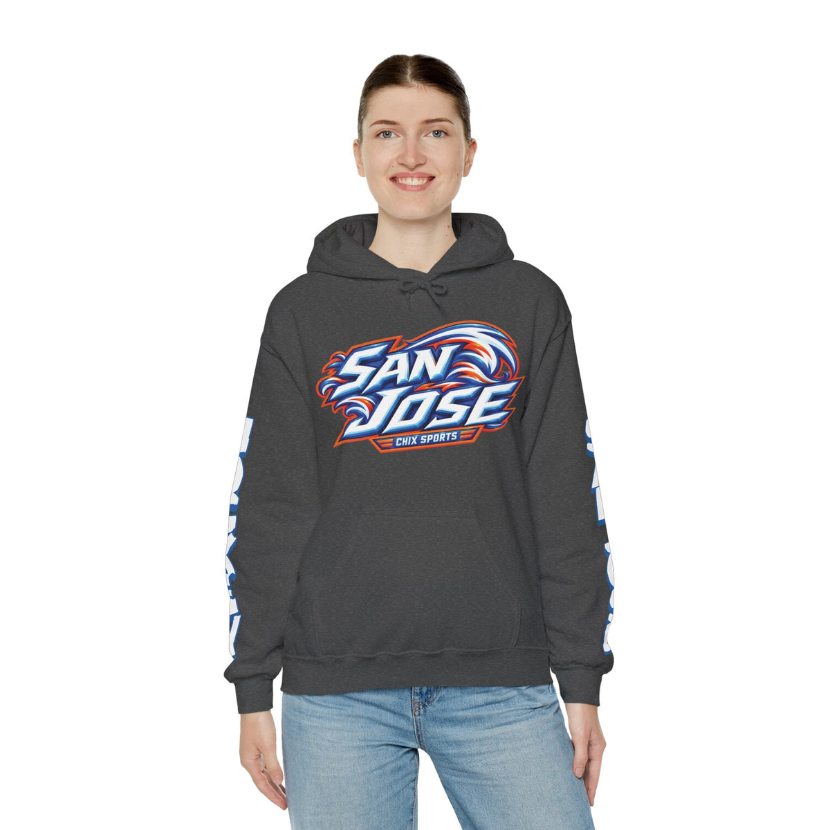 Maddi Wheeler San Jose Women's Hockey Unisex Hoodie in Royal | Chix Sports