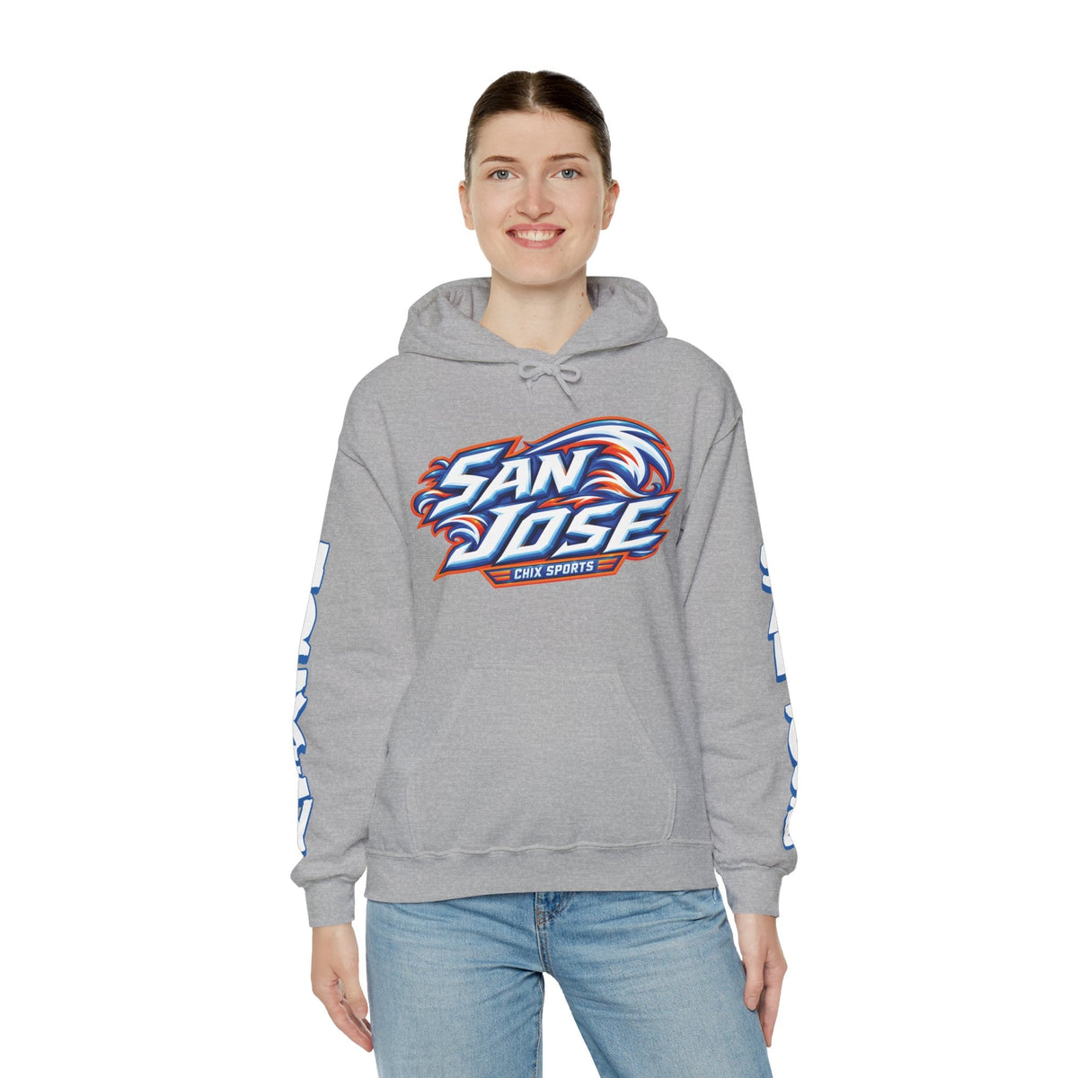Maddi Wheeler San Jose Women's Hockey Unisex Hoodie in Royal | Chix Sports