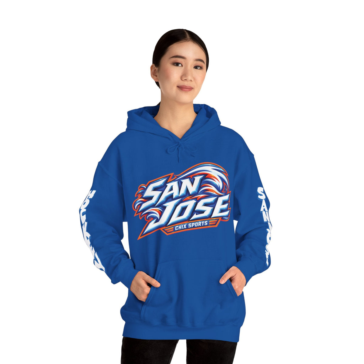 Maddi Wheeler San Jose Women's Hockey Unisex Hoodie in Royal | Chix Sports