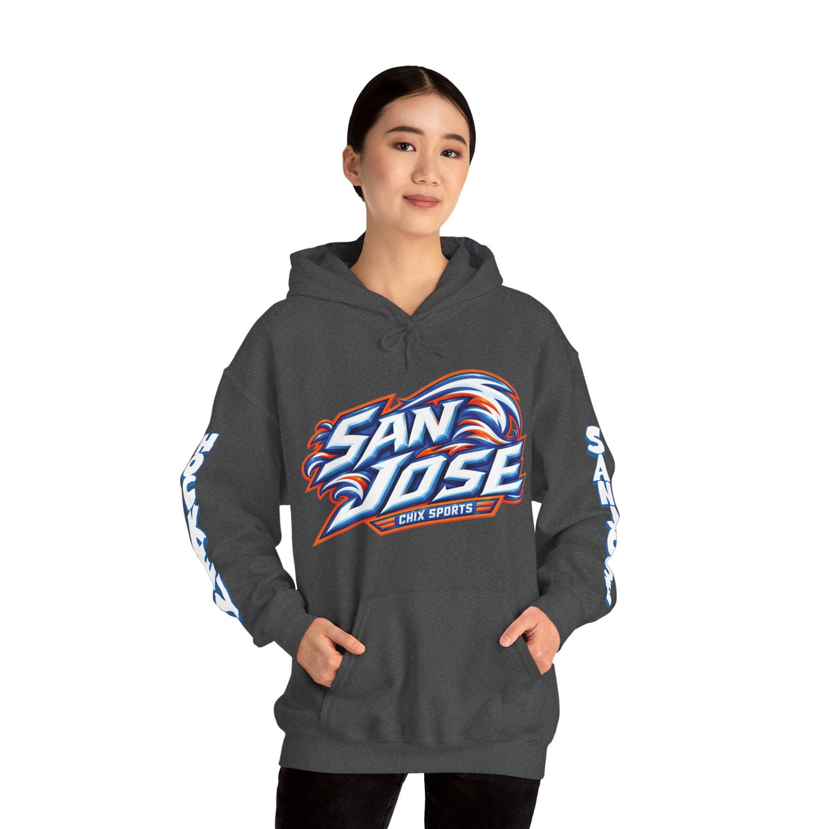 Maddi Wheeler San Jose Women's Hockey Unisex Hoodie in Royal | Chix Sports