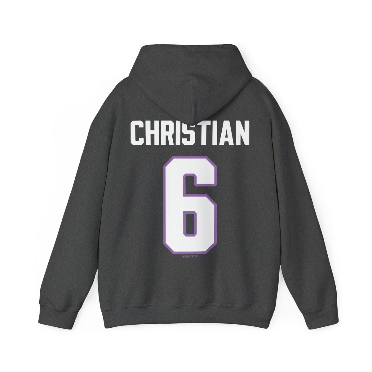 Maddy Christian Frost Unisex Hoodie in Dark Heather | Chix Sports
