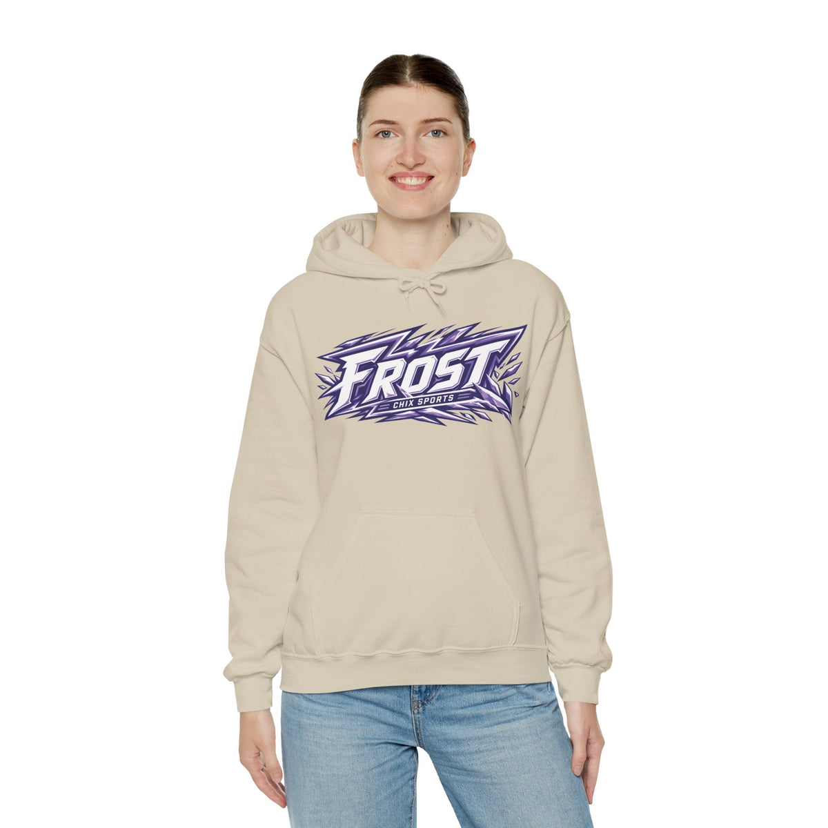 Marlene Boissonnault Frost Unisex Hoodie in Sand | Chix Sports
