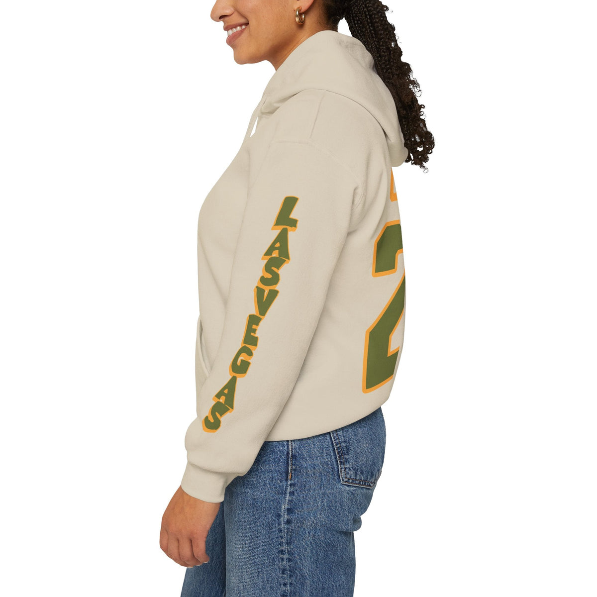 Megan Carter Las Vegas Women's Hockey Unisex Hoodie in Military Green | Chix Sports