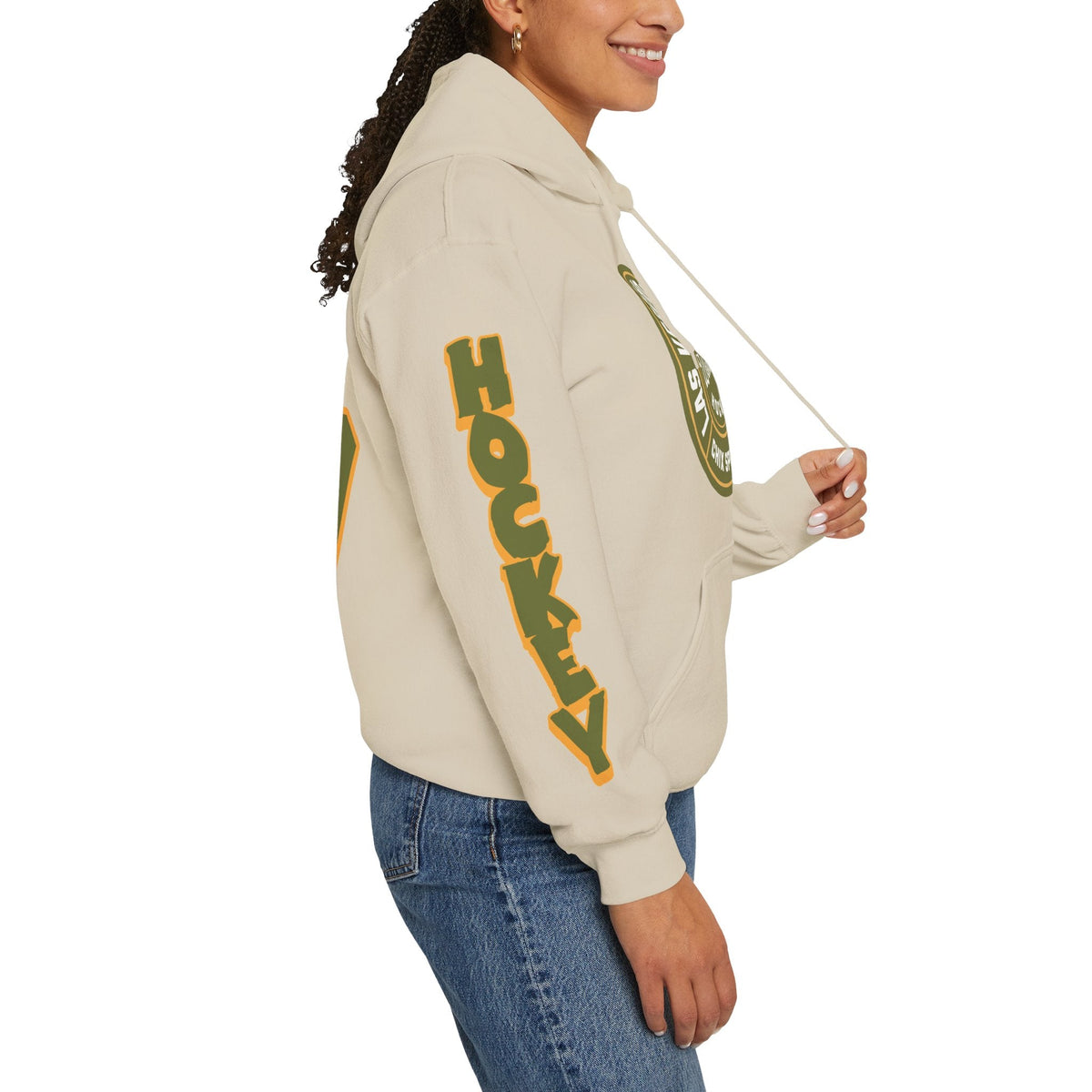 Megan Carter Las Vegas Women's Hockey Unisex Hoodie in Military Green | Chix Sports