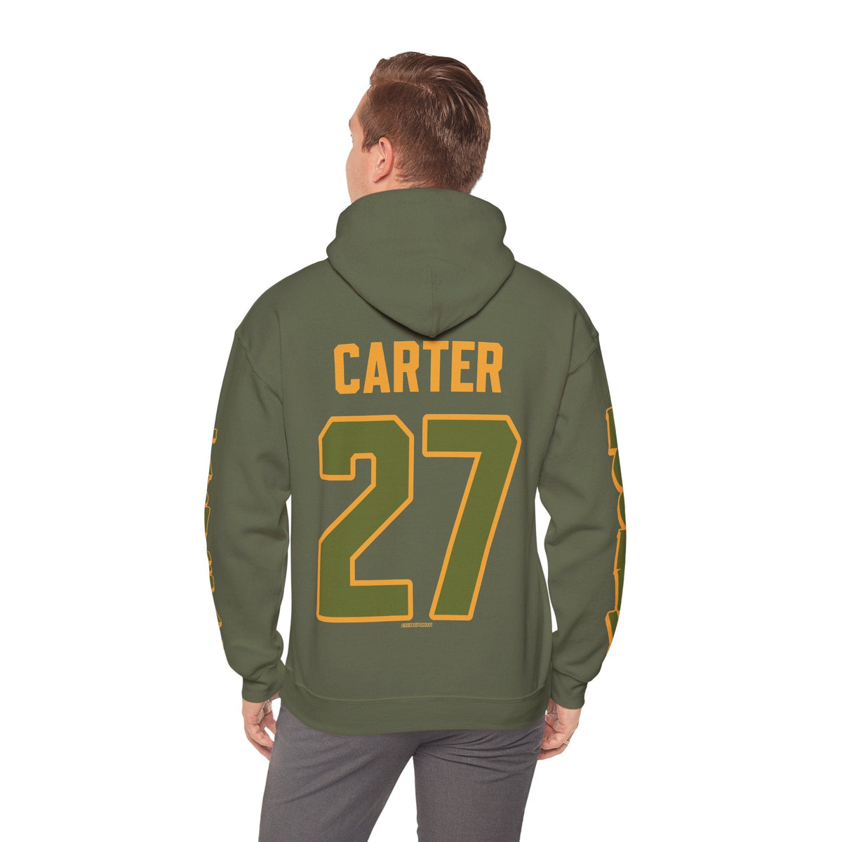 Megan Carter Las Vegas Women's Hockey Unisex Hoodie in Military Green | Chix Sports