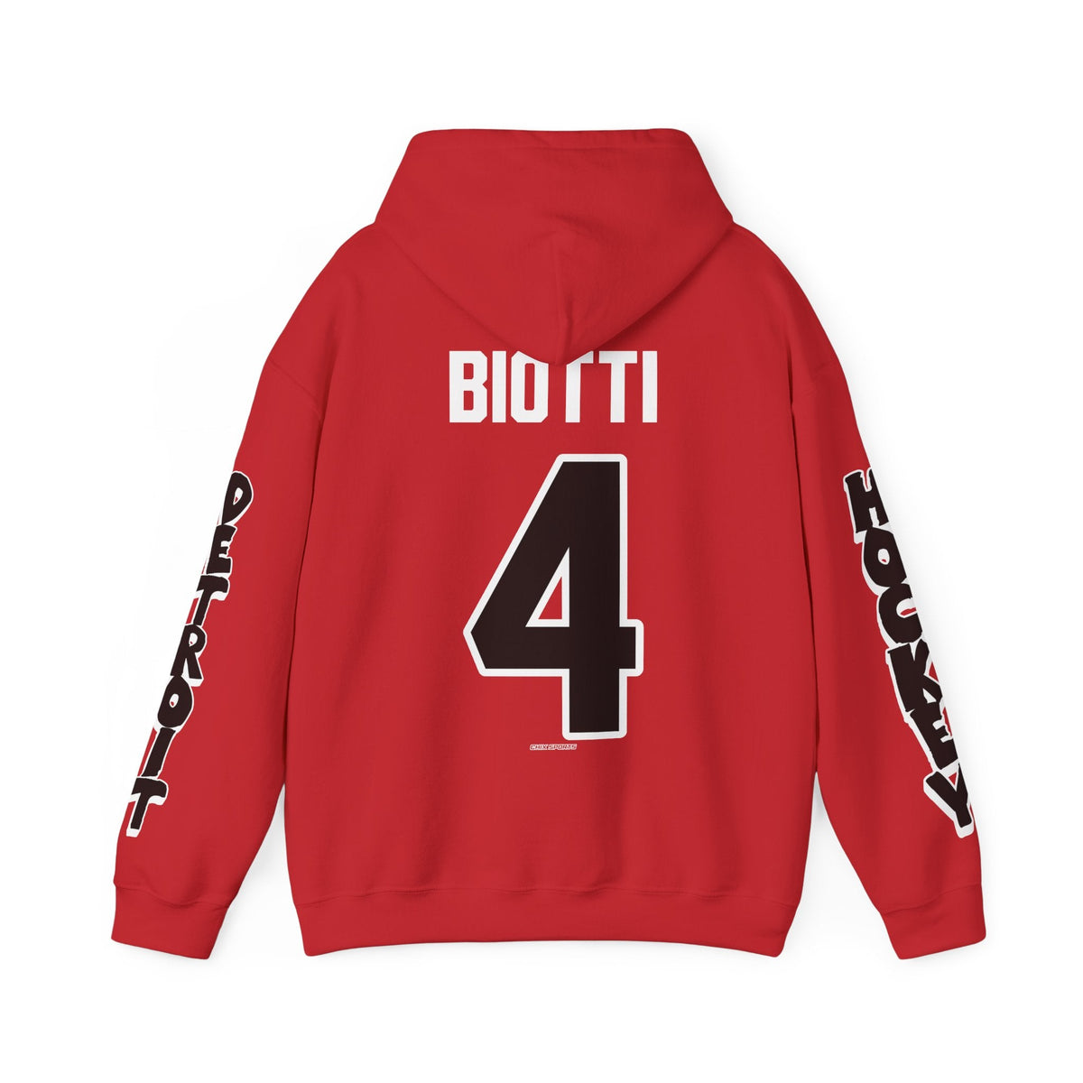 Mia Biotti Detroit Hockey Club Unisex Hoodie in Red | Chix Sports