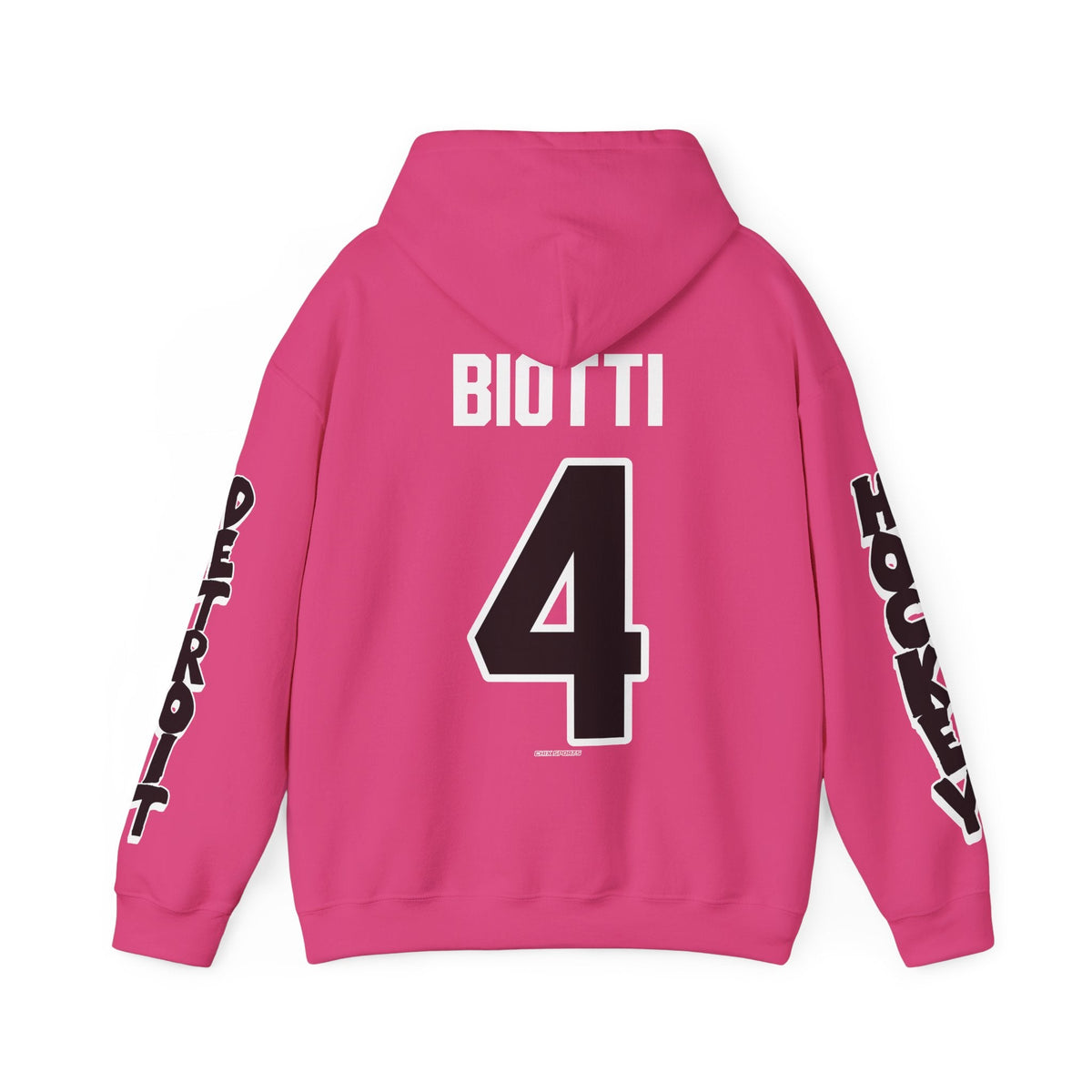 Mia Biotti Detroit Hockey Club Unisex Hoodie in Heliconia | Chix Sports