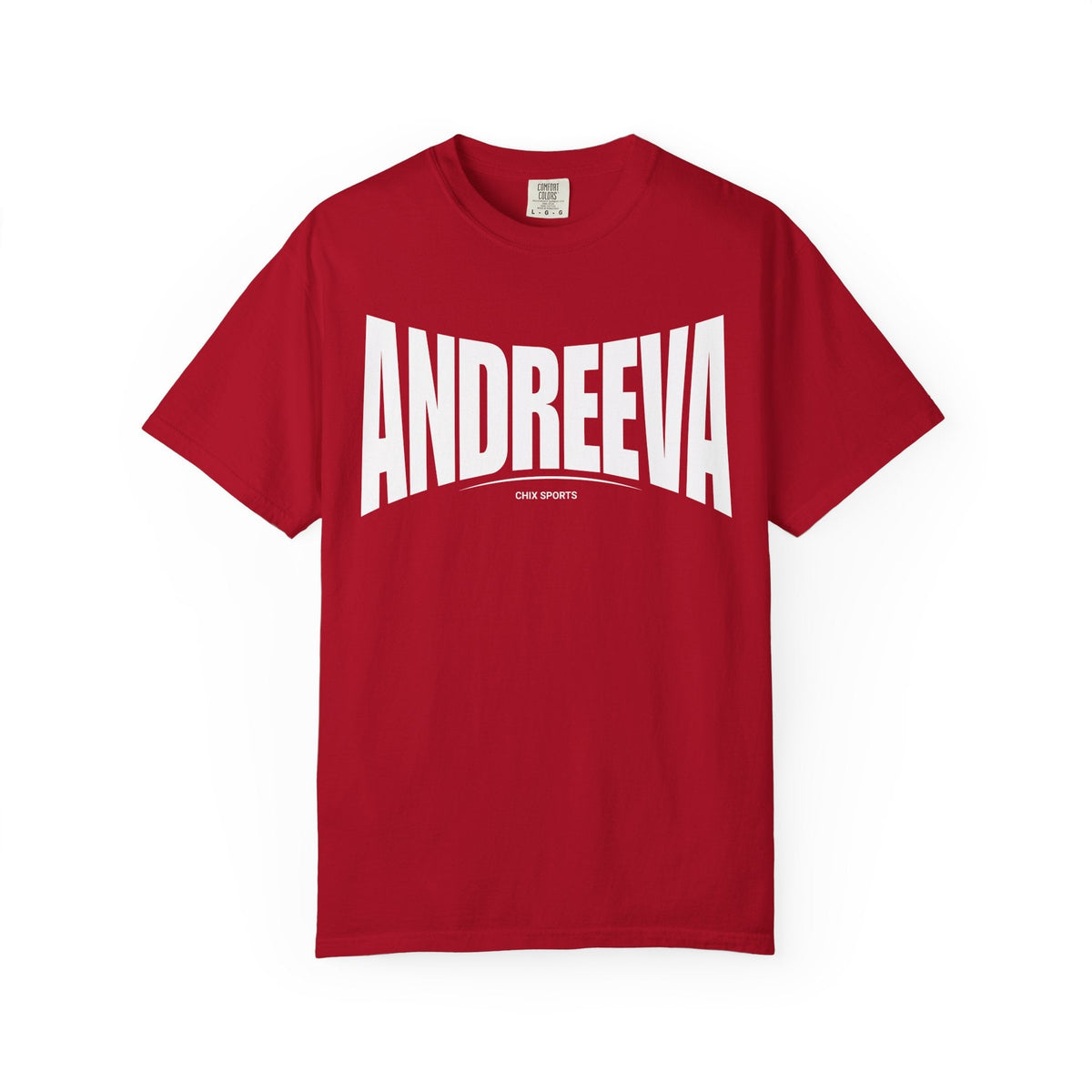 Mira Andreeva Premium Unisex Fan Shirt in Red | Chix Sports
