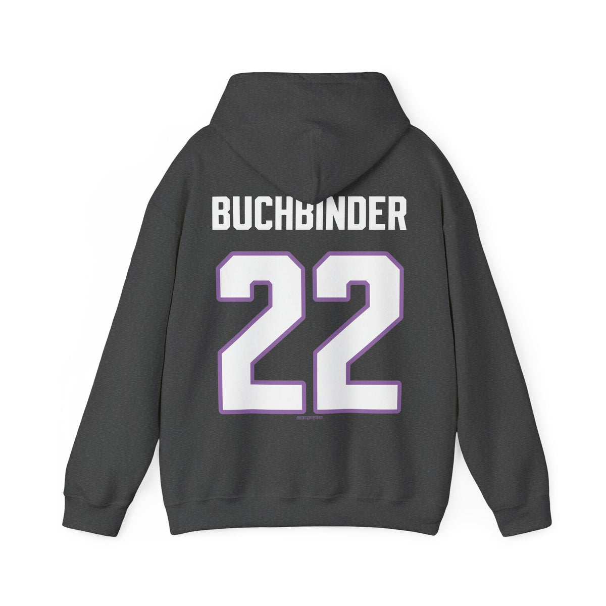Natalie Buchbinder 22 Frost Unisex Hoodie (no sleeve print) in Dark Heather | Chix Sports